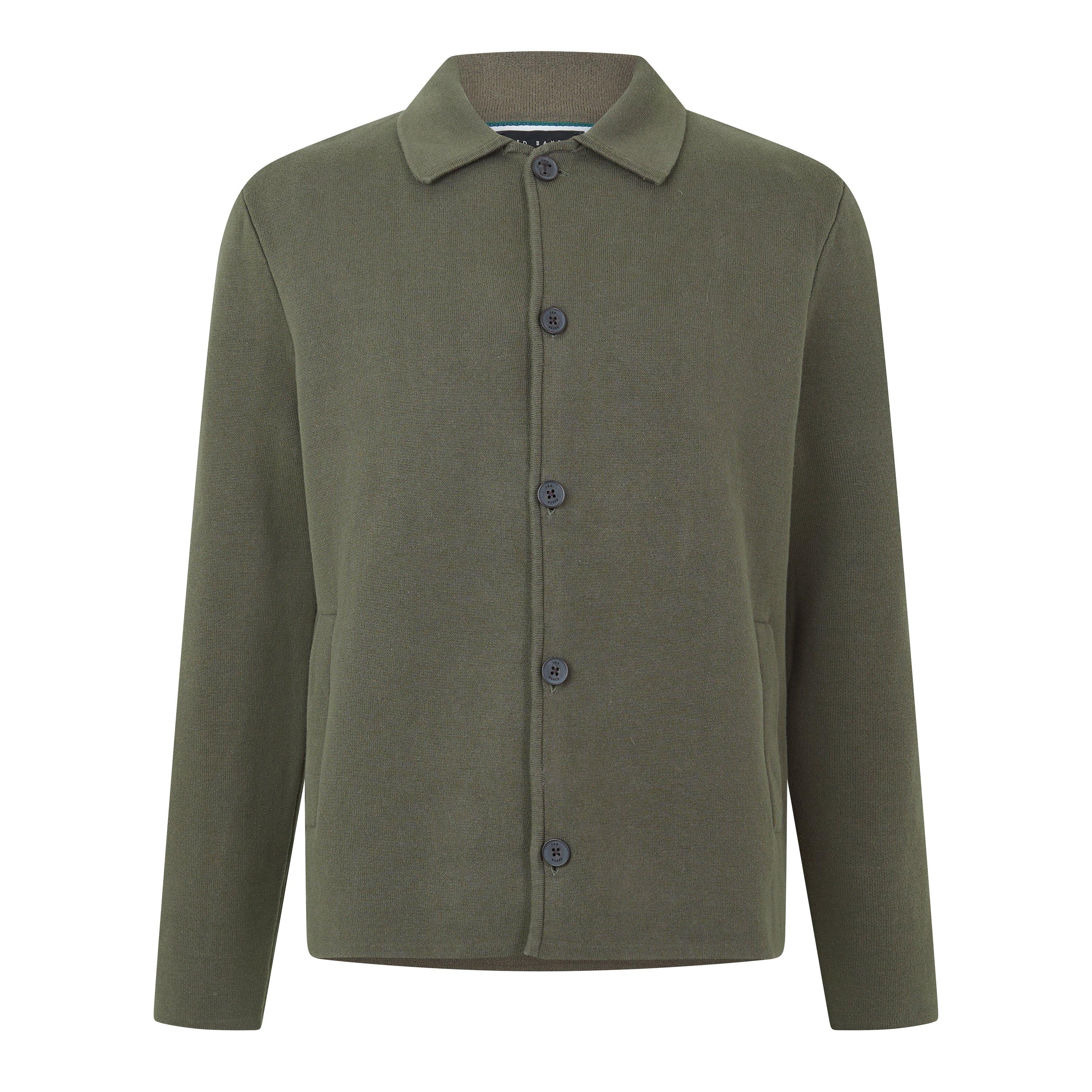 Ted Baker Men's Knitted Quilted Hybrid Jacket - Khaki - XL (5)