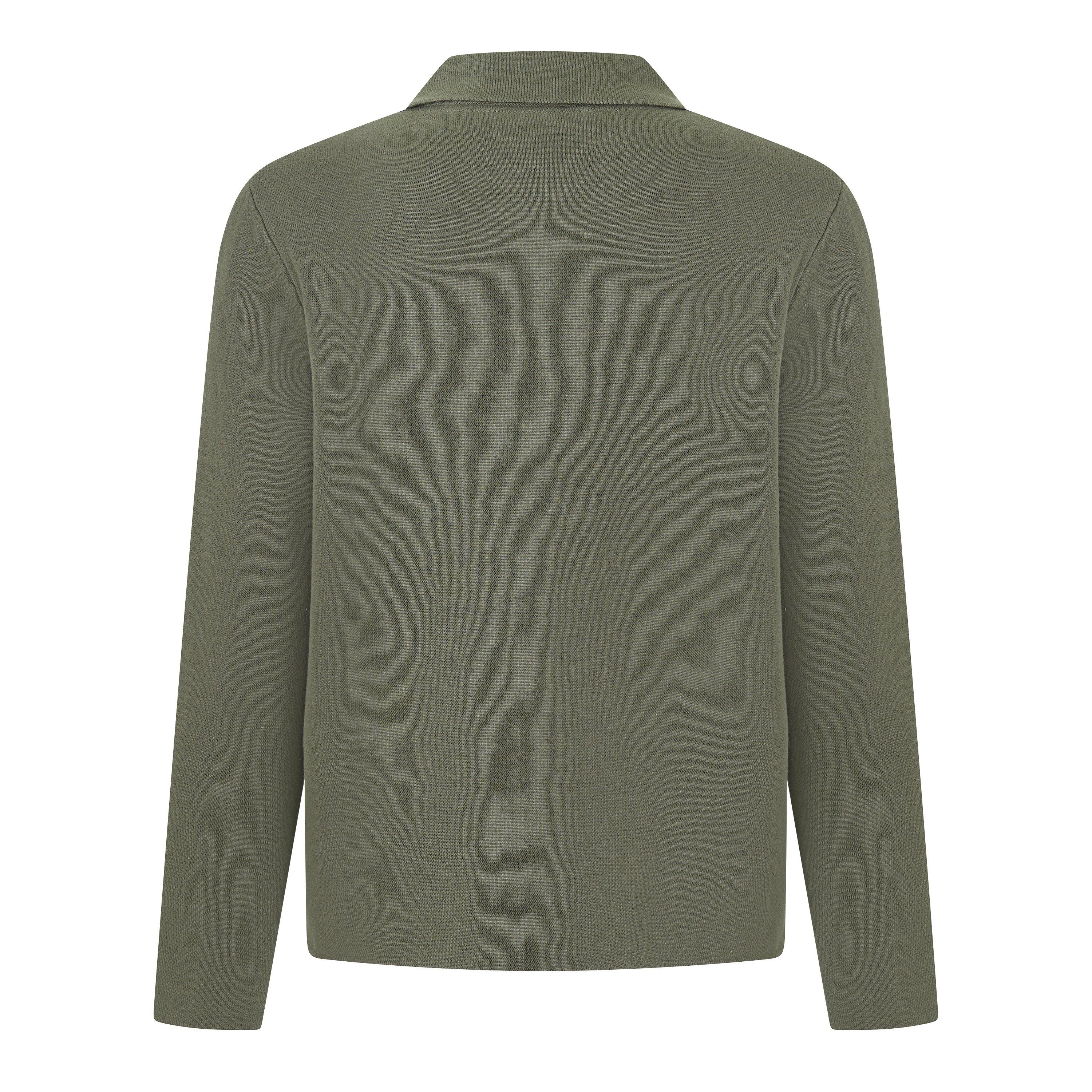 Khaki - Ted Baker - Men's Knitted Quilted Hybrid Jacket - 2
