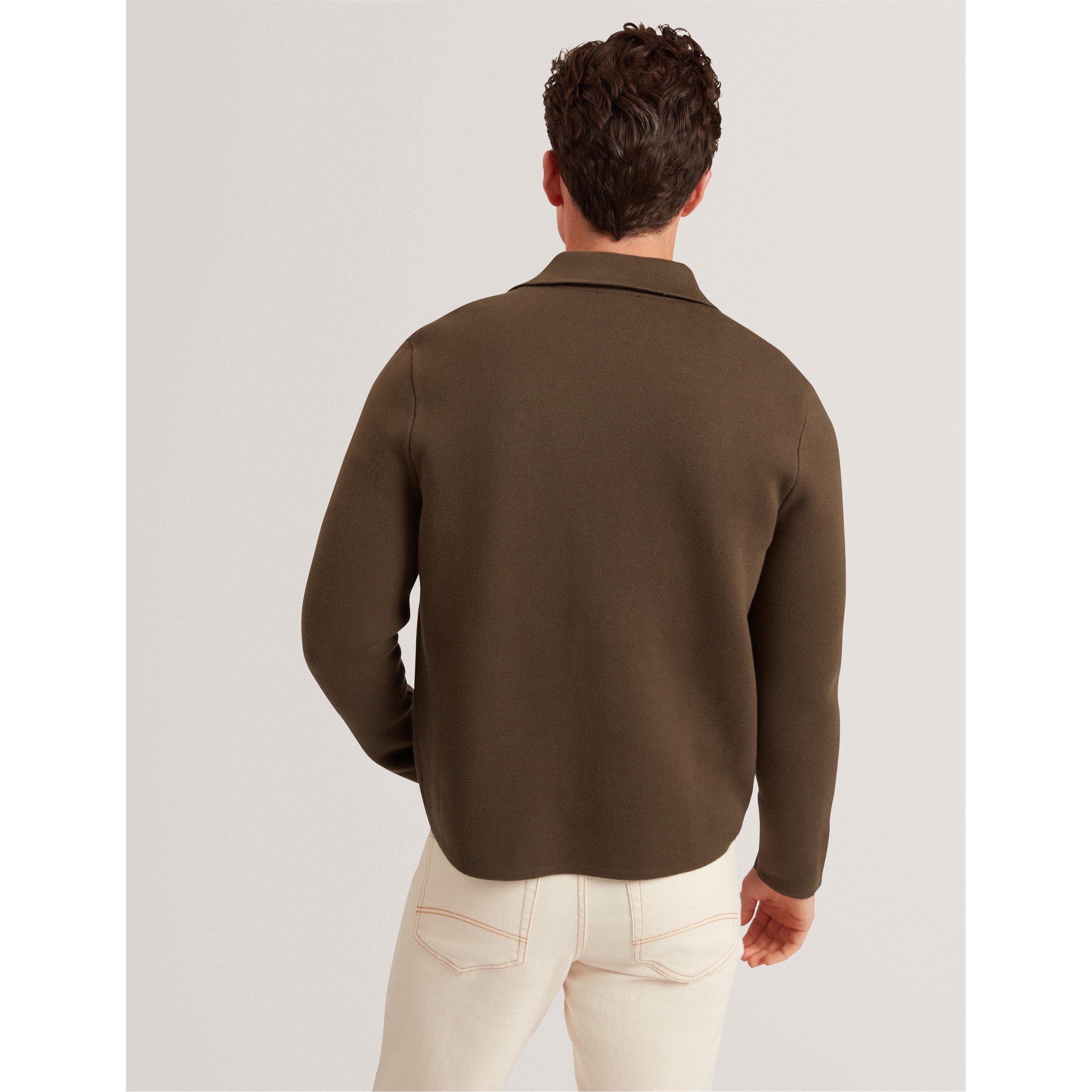 Caqui - Ted Baker - Men's Knitted Quilted Hybrid Jacket - 3