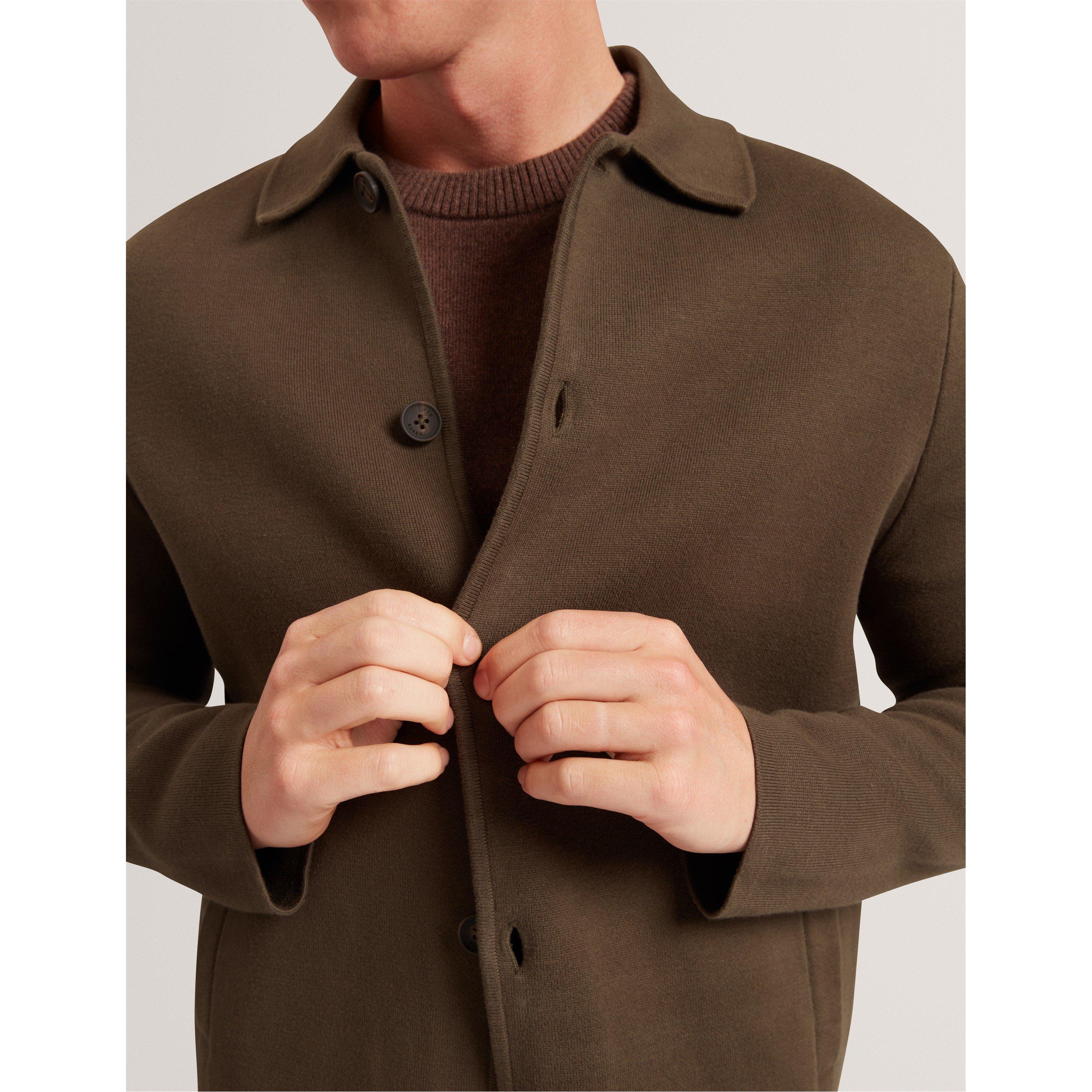 Caqui - Ted Baker - Men's Knitted Quilted Hybrid Jacket - 4