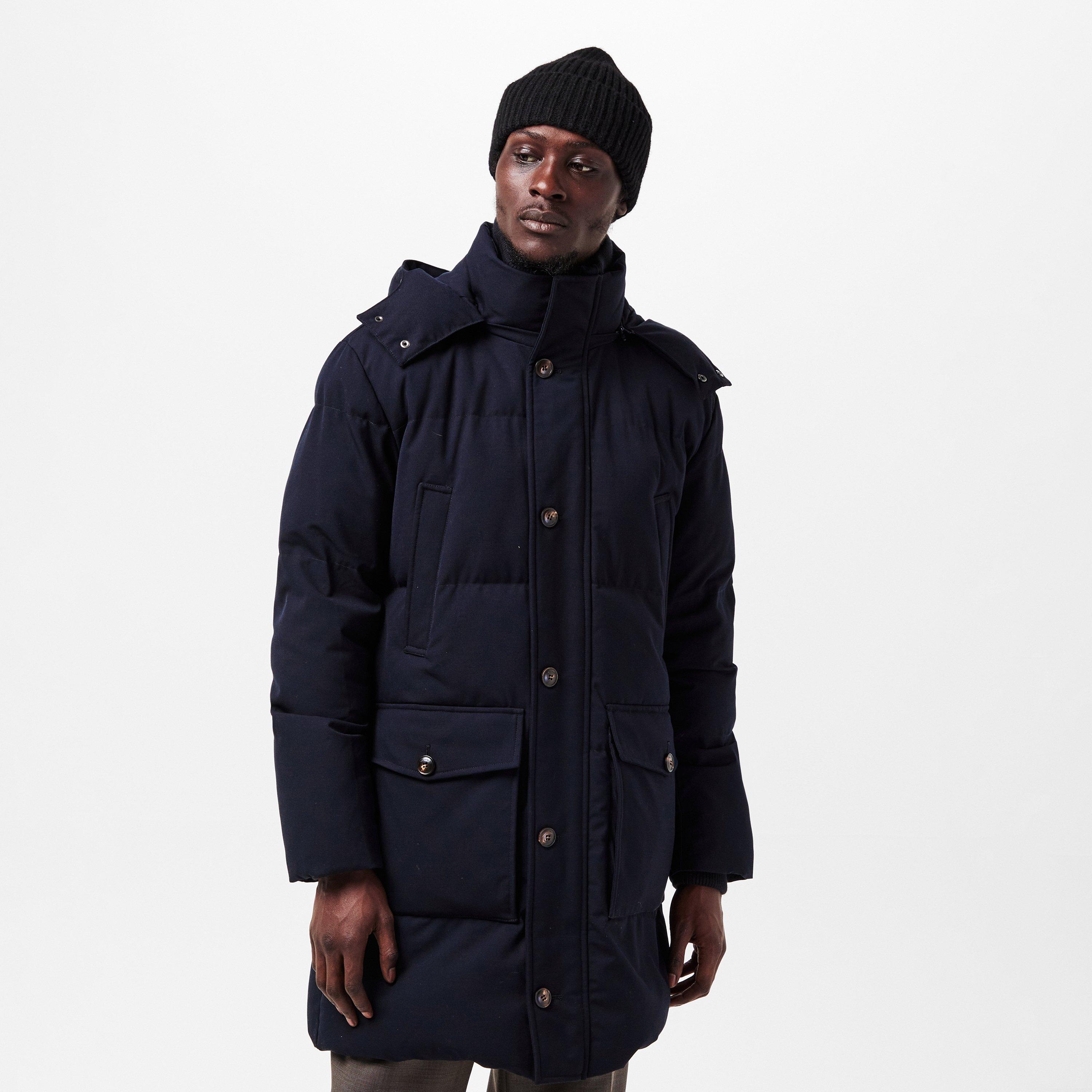 Navy - Pal Zileri - Men's Medium Puffer Jacket - 3