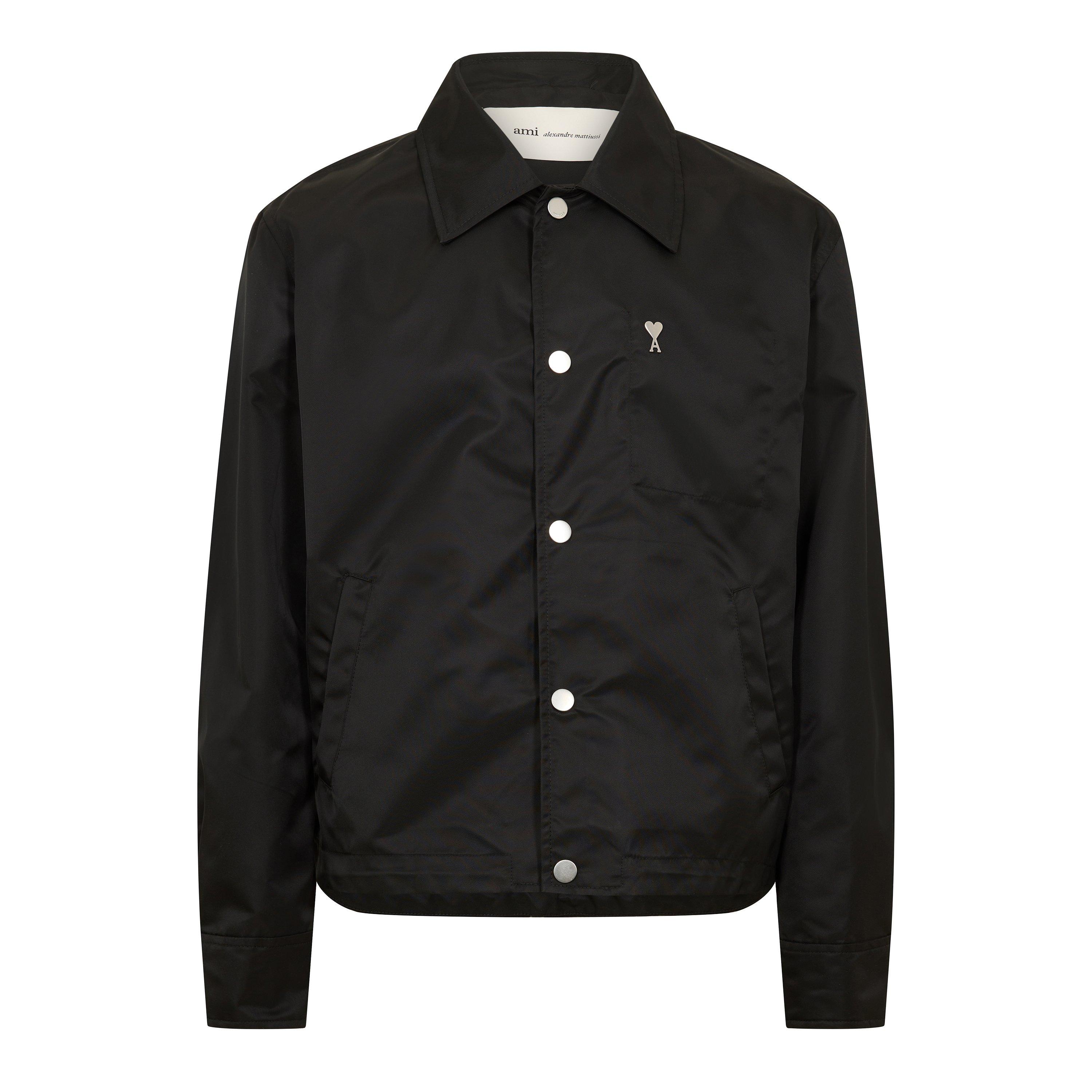 Ami Paris Mens de Coeur Coach Jacket - Black - Small