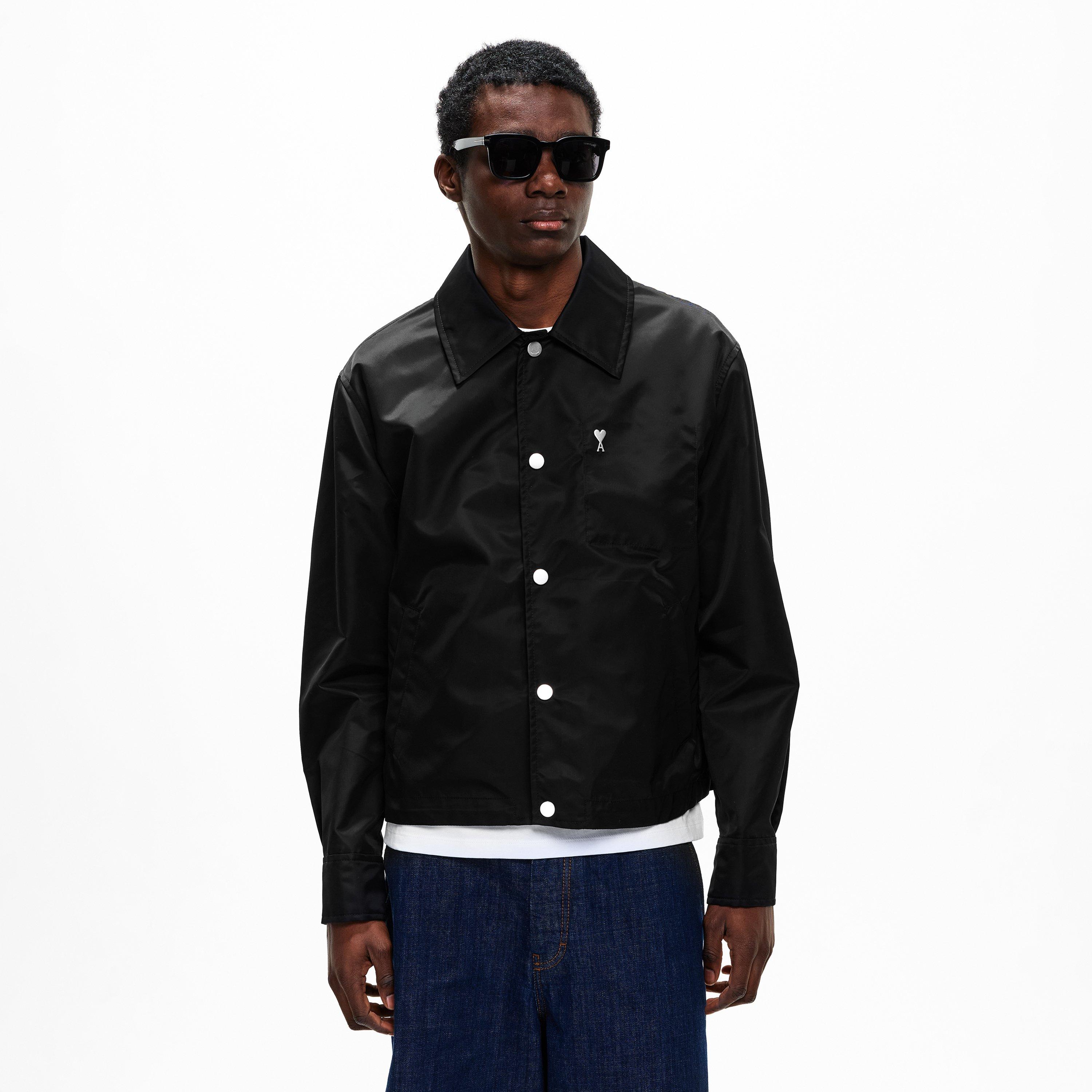 Black - Ami Paris - Men's Tech Coach Jacket - 3