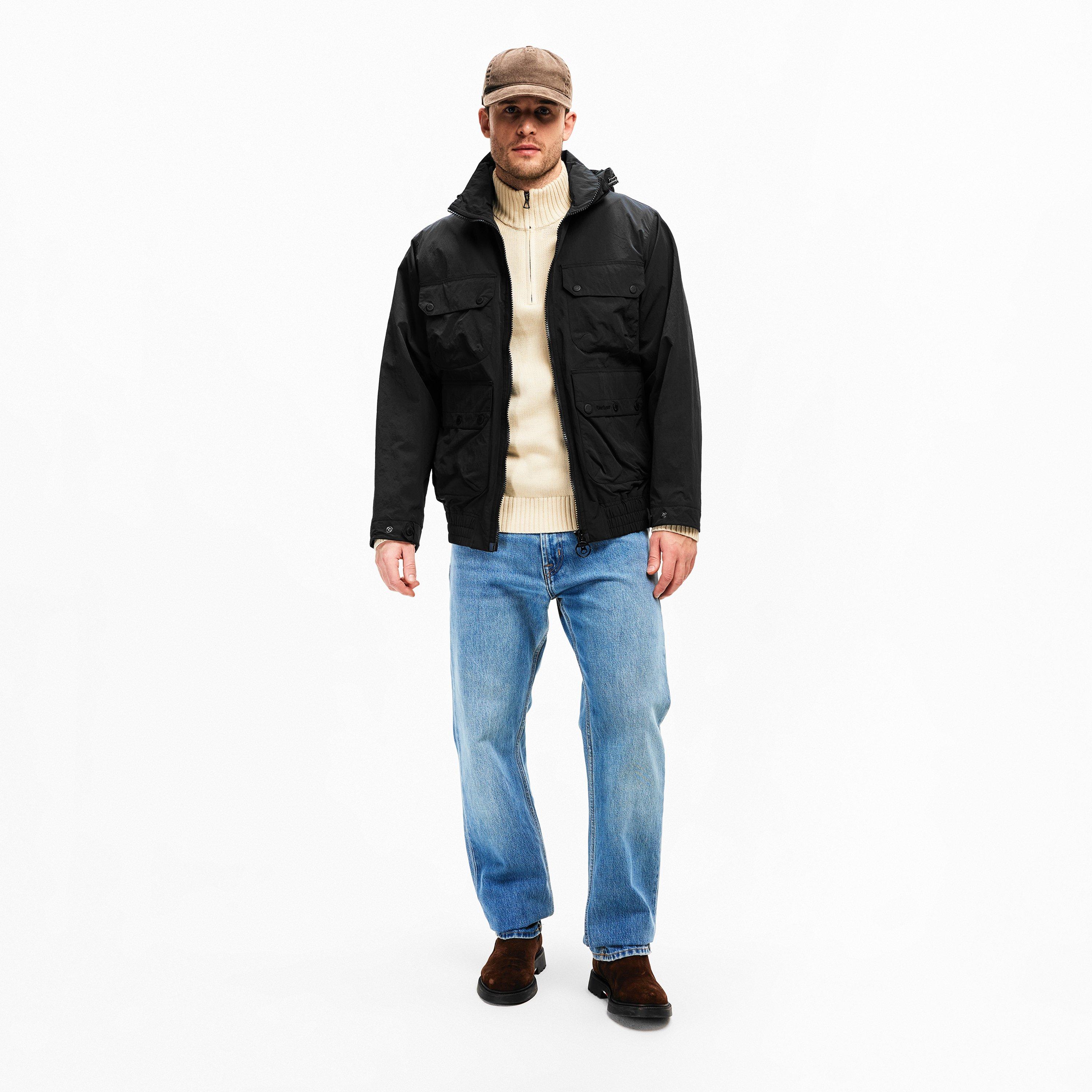 Black - Barbour - Men's RE Flight Beda Re-Engineered Field Jacket - 5
