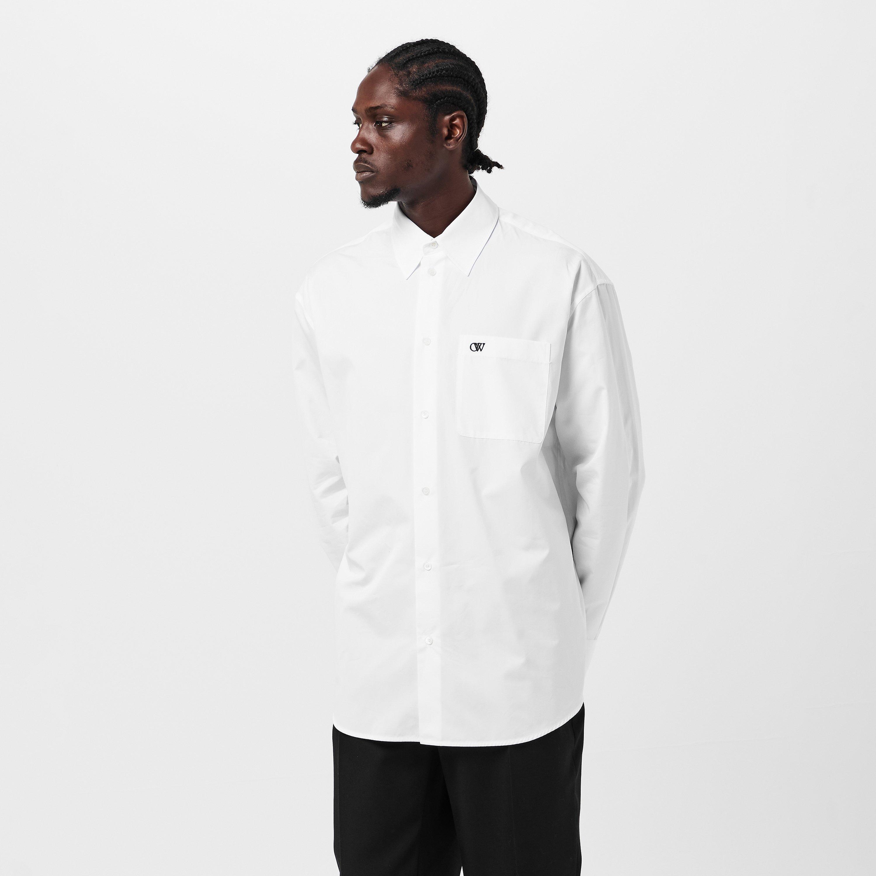 White/Black - Off White - Men's Off-White Structured Fit Overshirt - 3