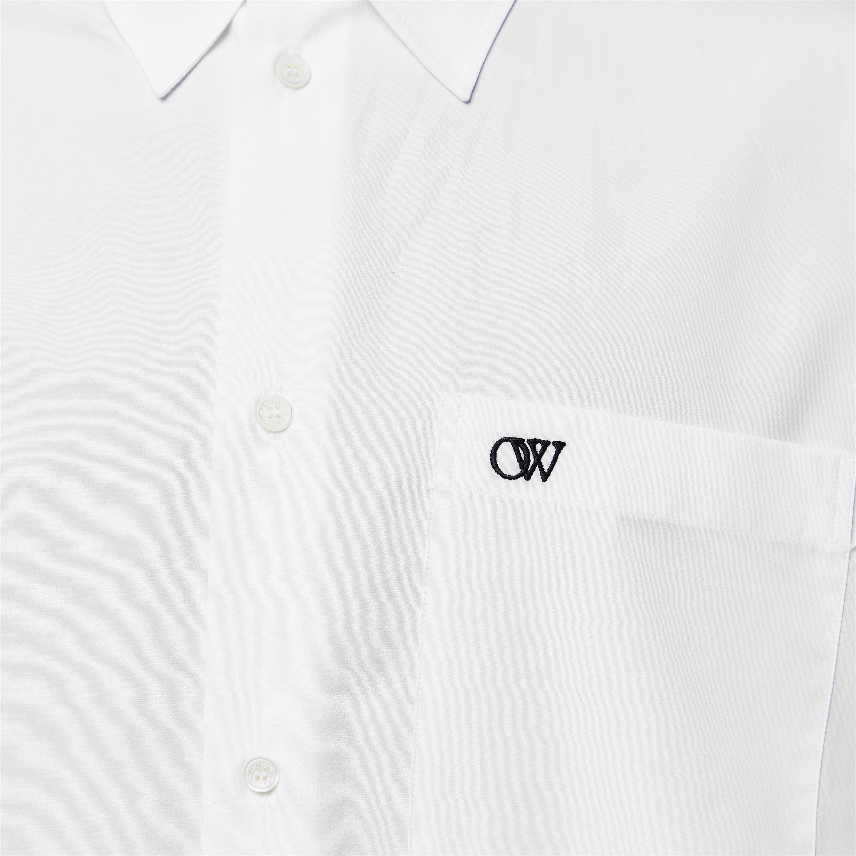 White/Black - Off White - Men's Off-White Structured Fit Overshirt - 5