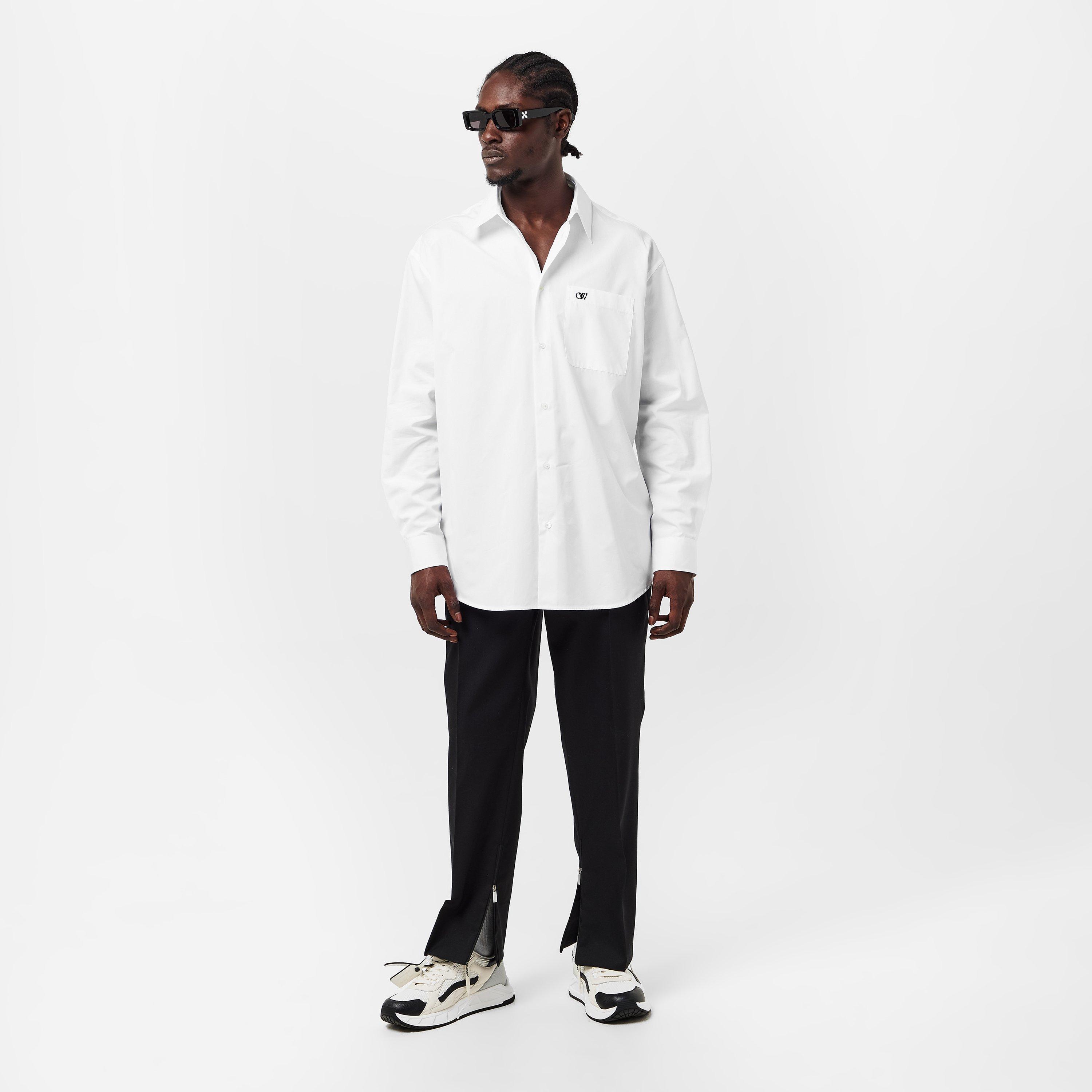 White/Black - Off White - Men's Off-White Structured Fit Overshirt - 6