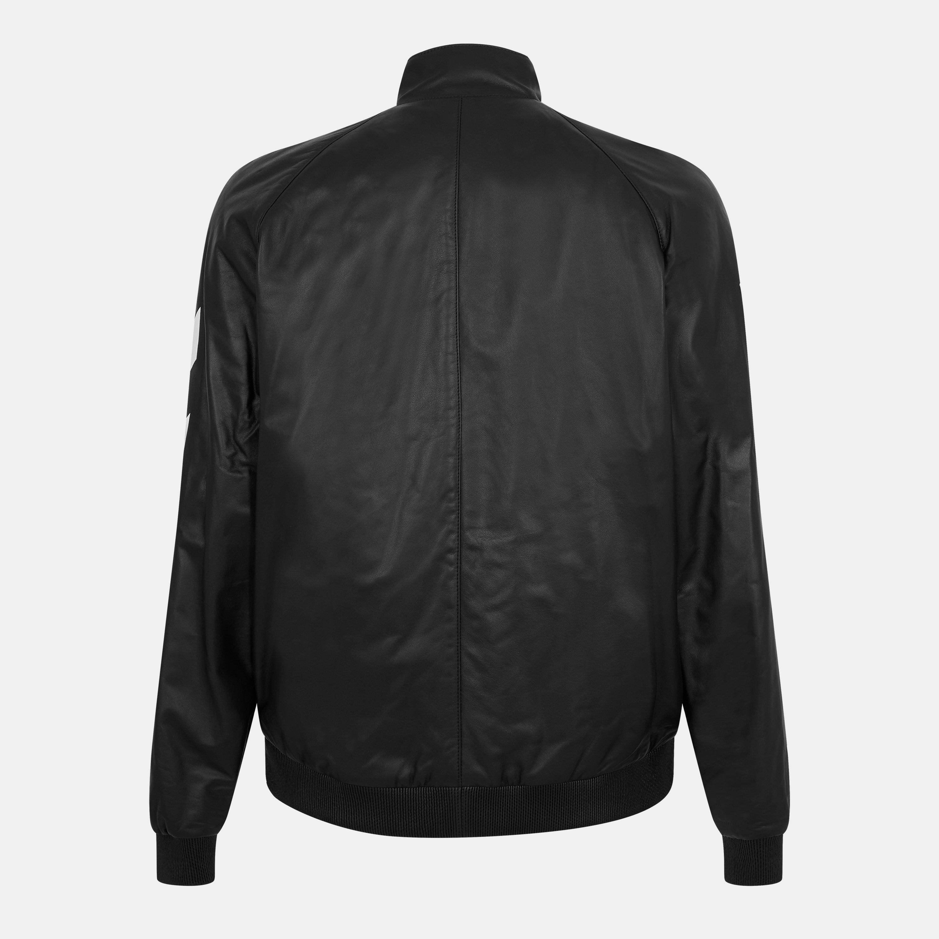 Nero/Bianco - Off White - Men's Off-White Relaxed Leather Jacket - 2