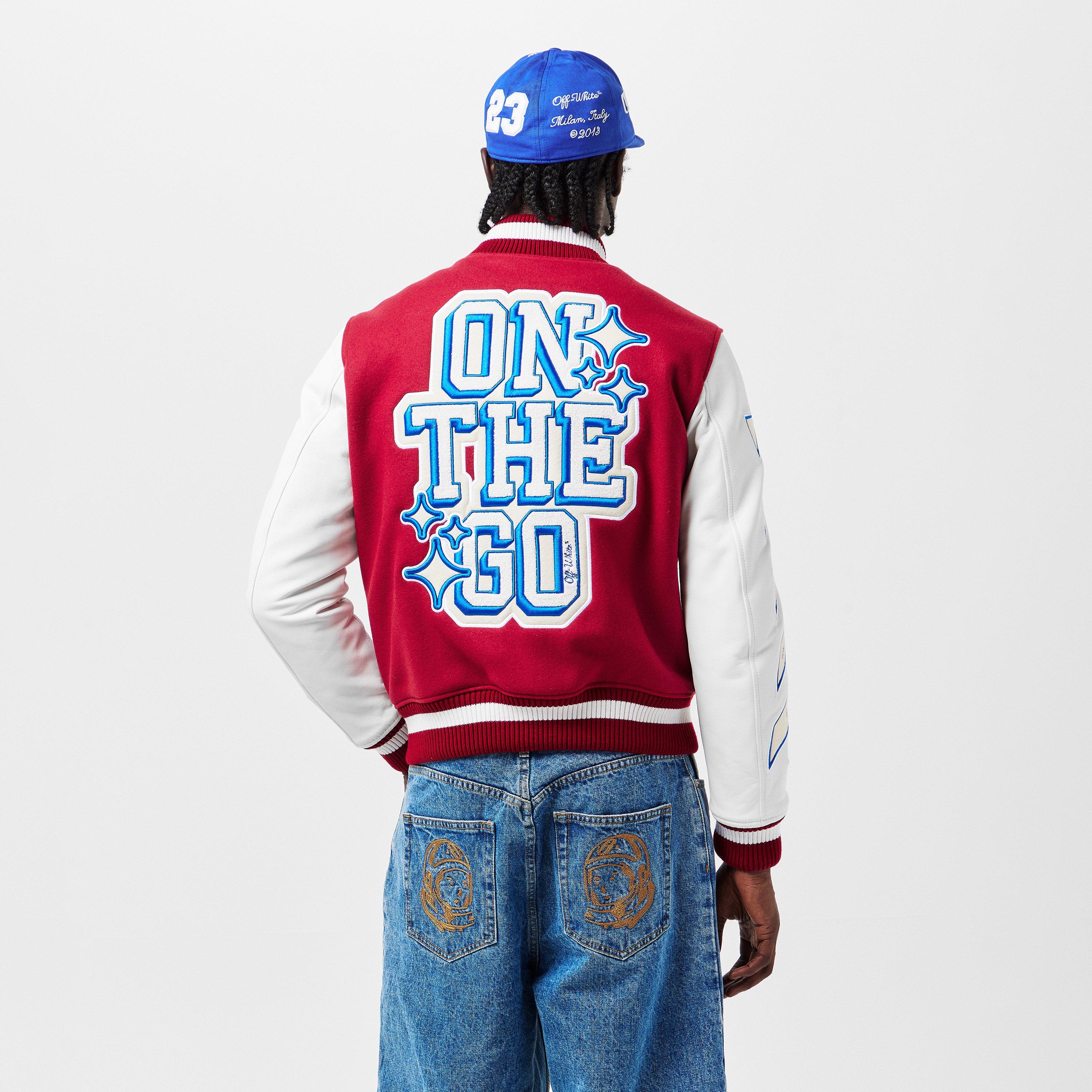 Rosso/Bianco - Off White - Men's Off-White Varsity Jacket - 4