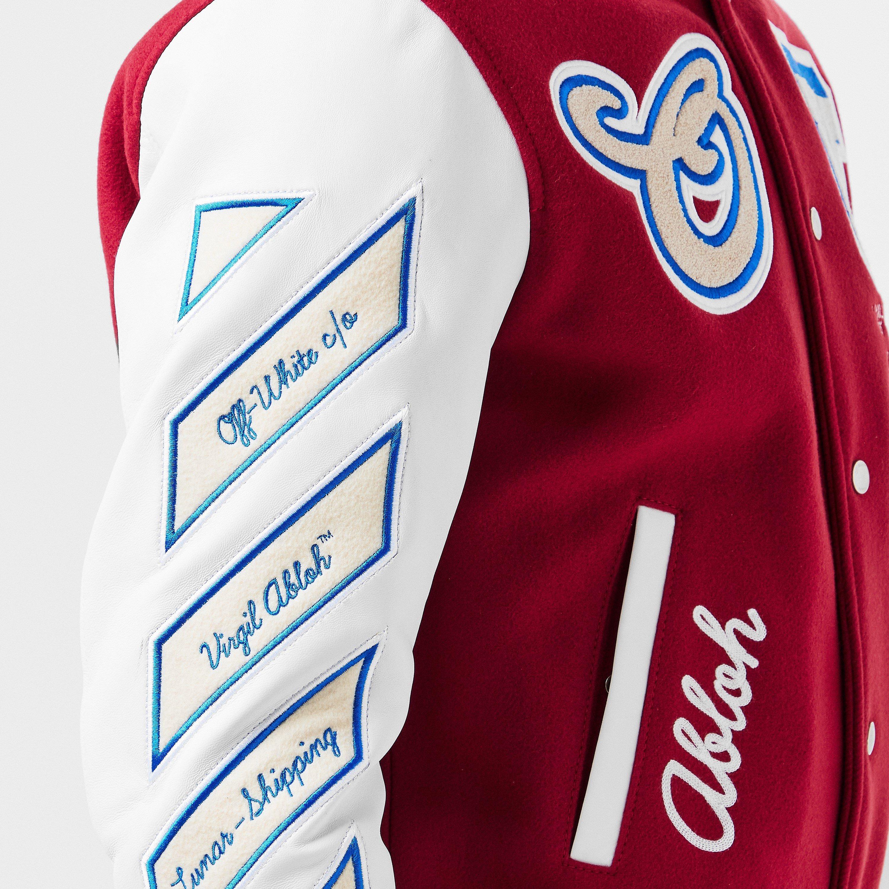 Rosso/Bianco - Off White - Men's Off-White Varsity Jacket - 5