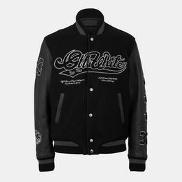 Off White Men's Leather Jacket