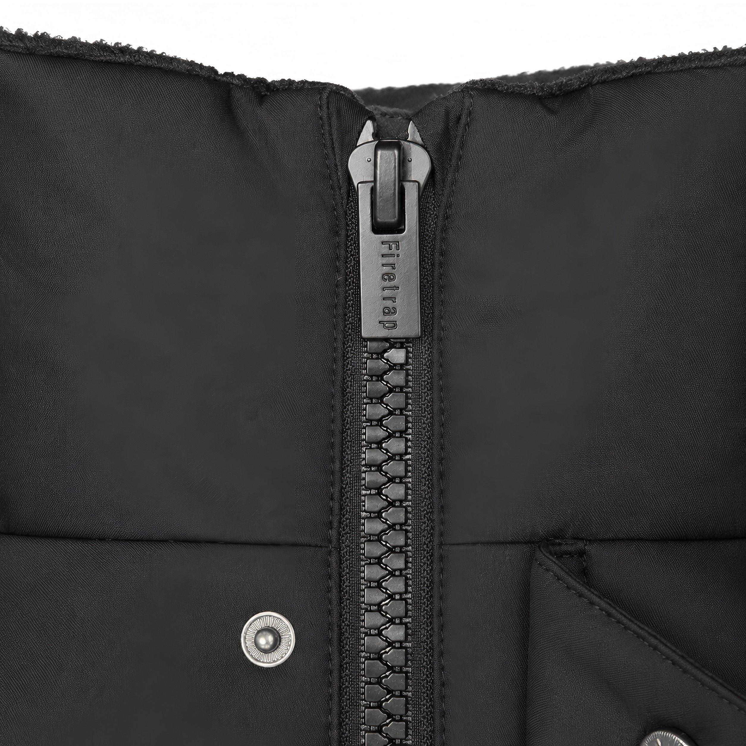 Black - Firetrap - Firetrap Mens Bubble Mid  jacket - 4