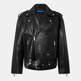 Off White Men's Shearling Jacket, Stylish Fabric