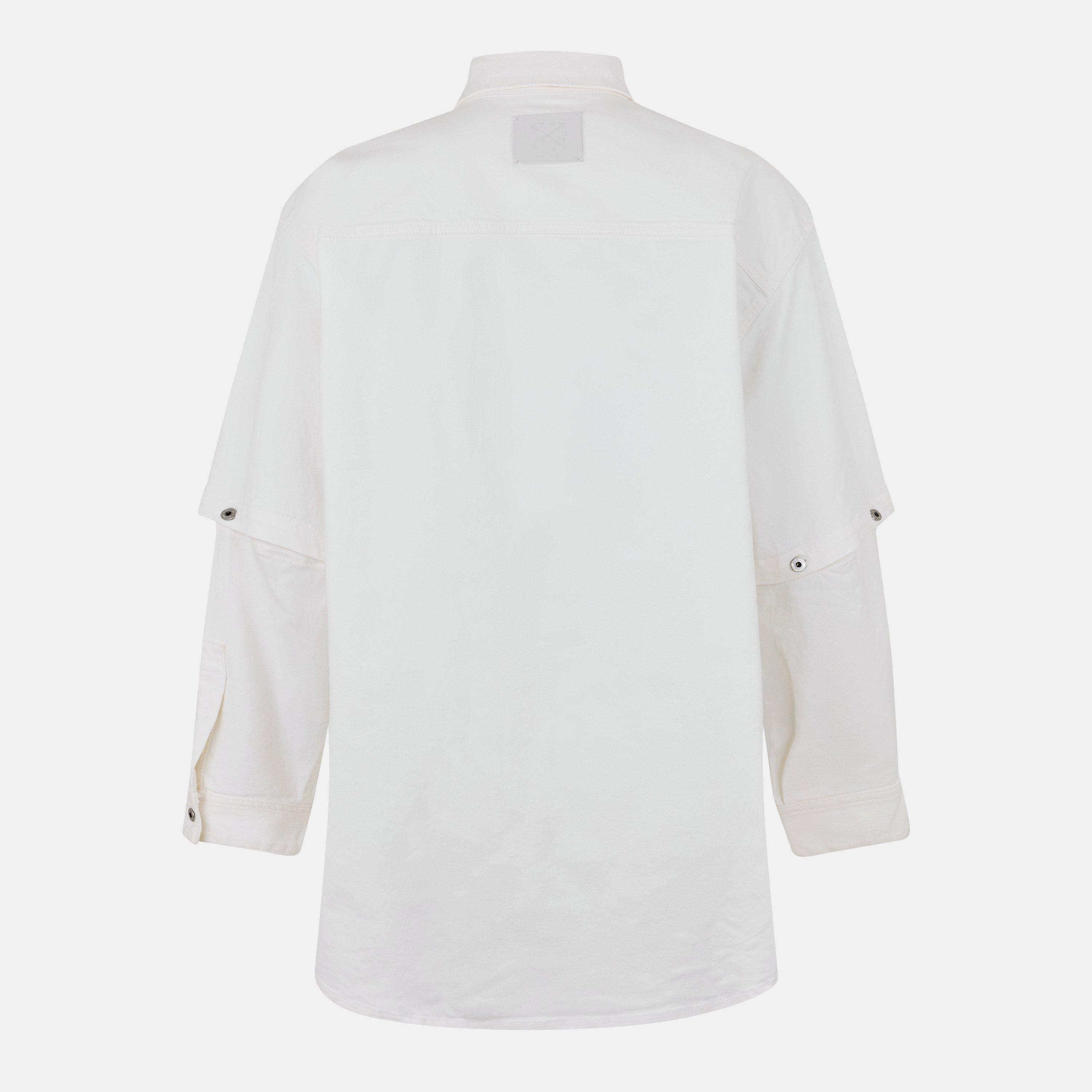 Bianco Grezzo - Off White - Men's Off-White Relaxed Fit Overshirt - 2