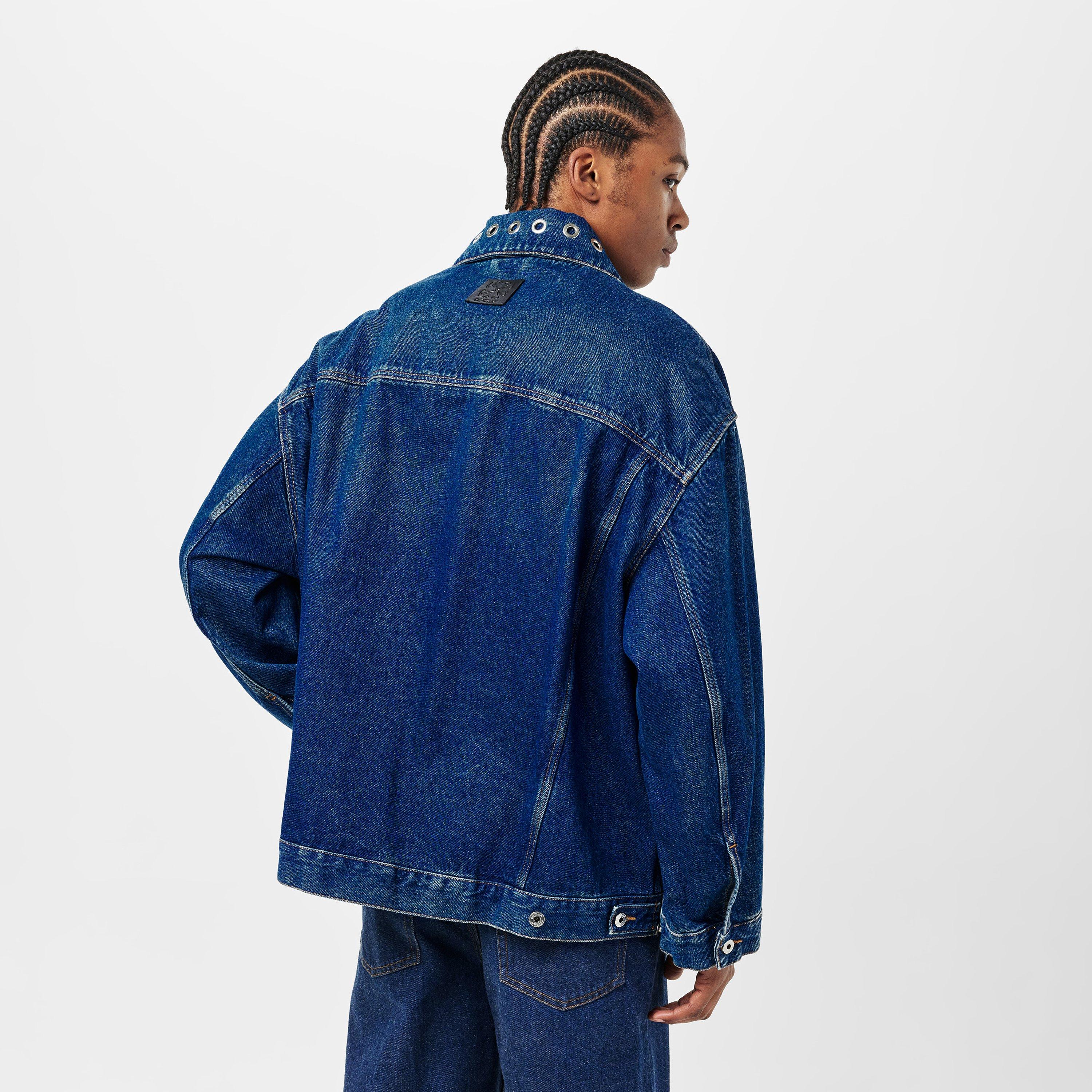 Blu medio - Off White - Men's Off-White Zip Button Overshirt - 4