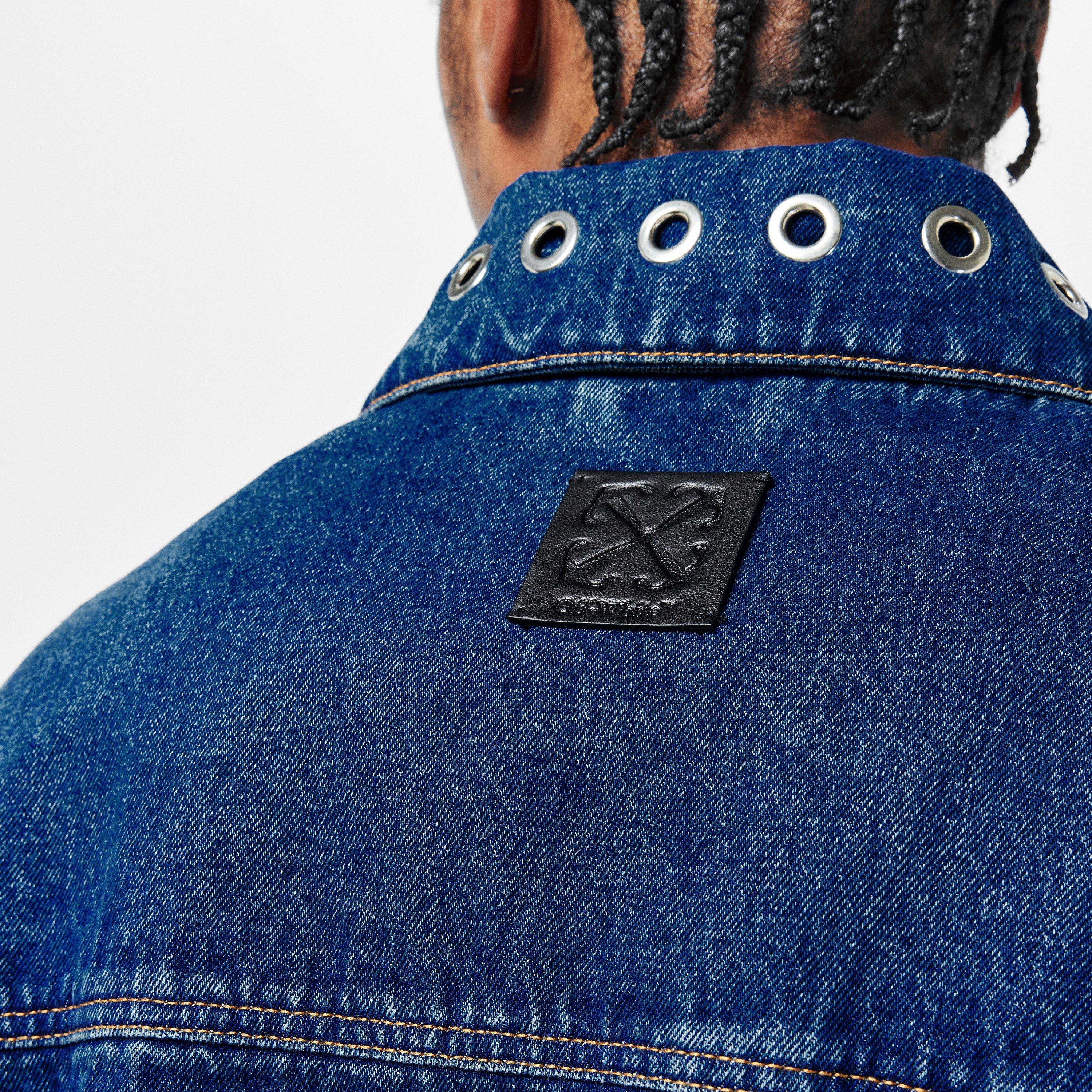 Blu medio - Off White - Men's Off-White Zip Button Overshirt - 5