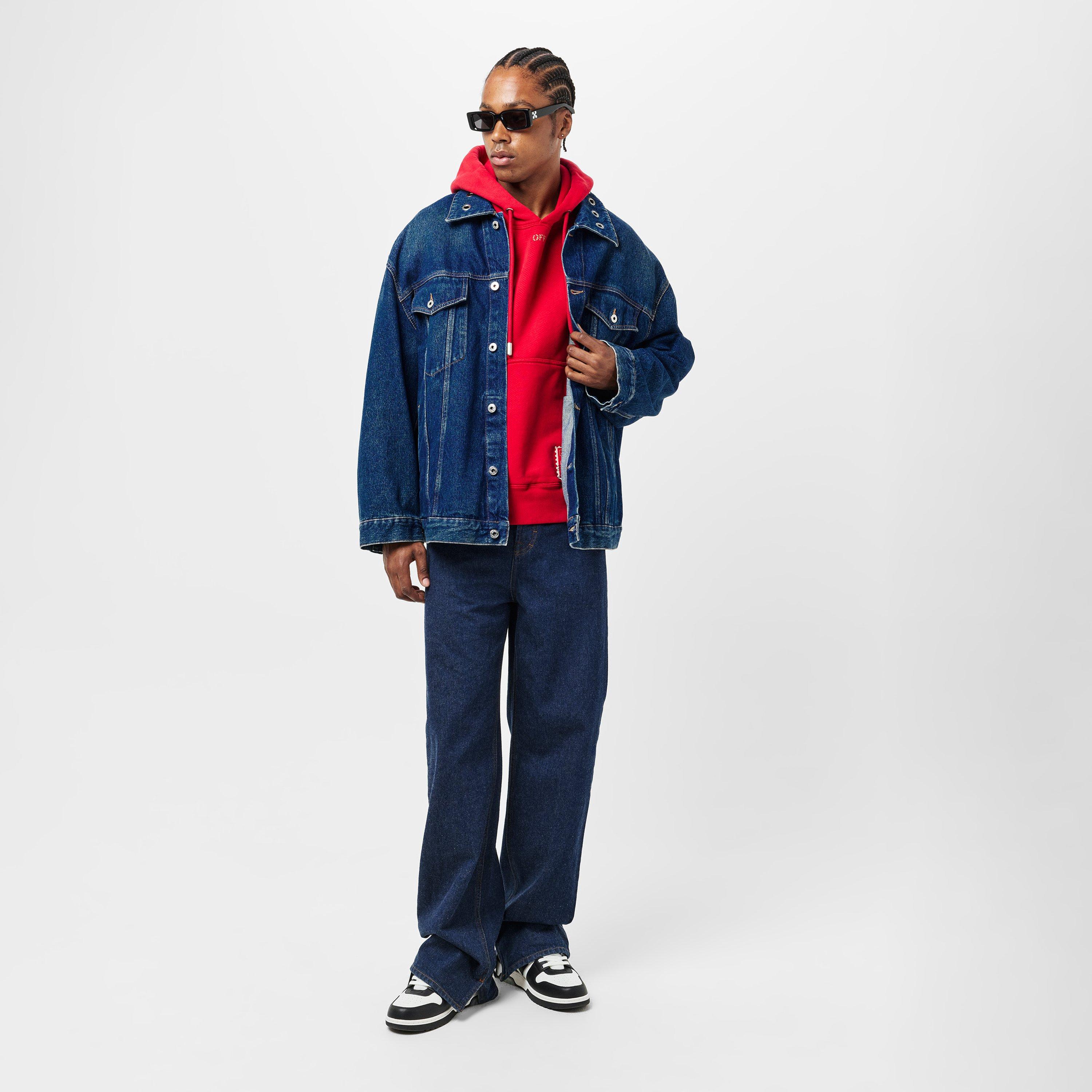 Blu medio - Off White - Men's Off-White Zip Button Overshirt - 6