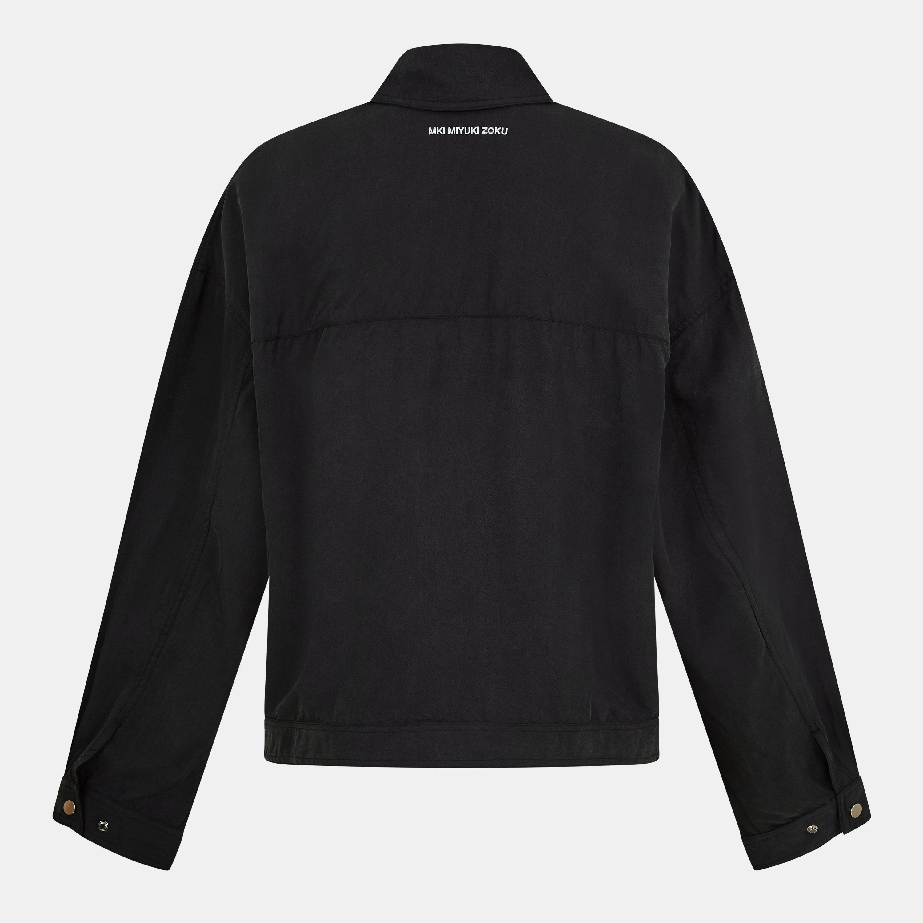 Black - MKI MIYUKI ZOKU - Men's Cupro Tracker Overshirt - 2