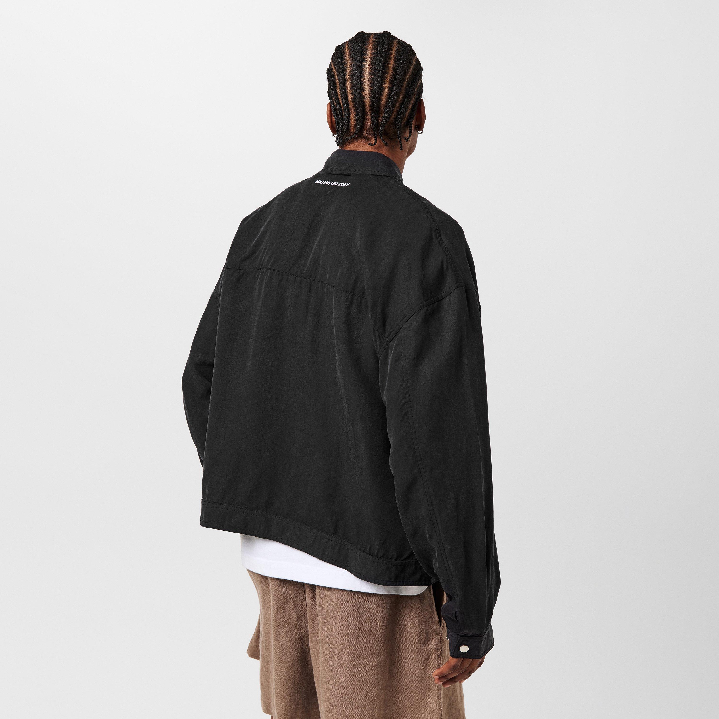 Black - MKI MIYUKI ZOKU - Men's Cupro Tracker Overshirt - 4