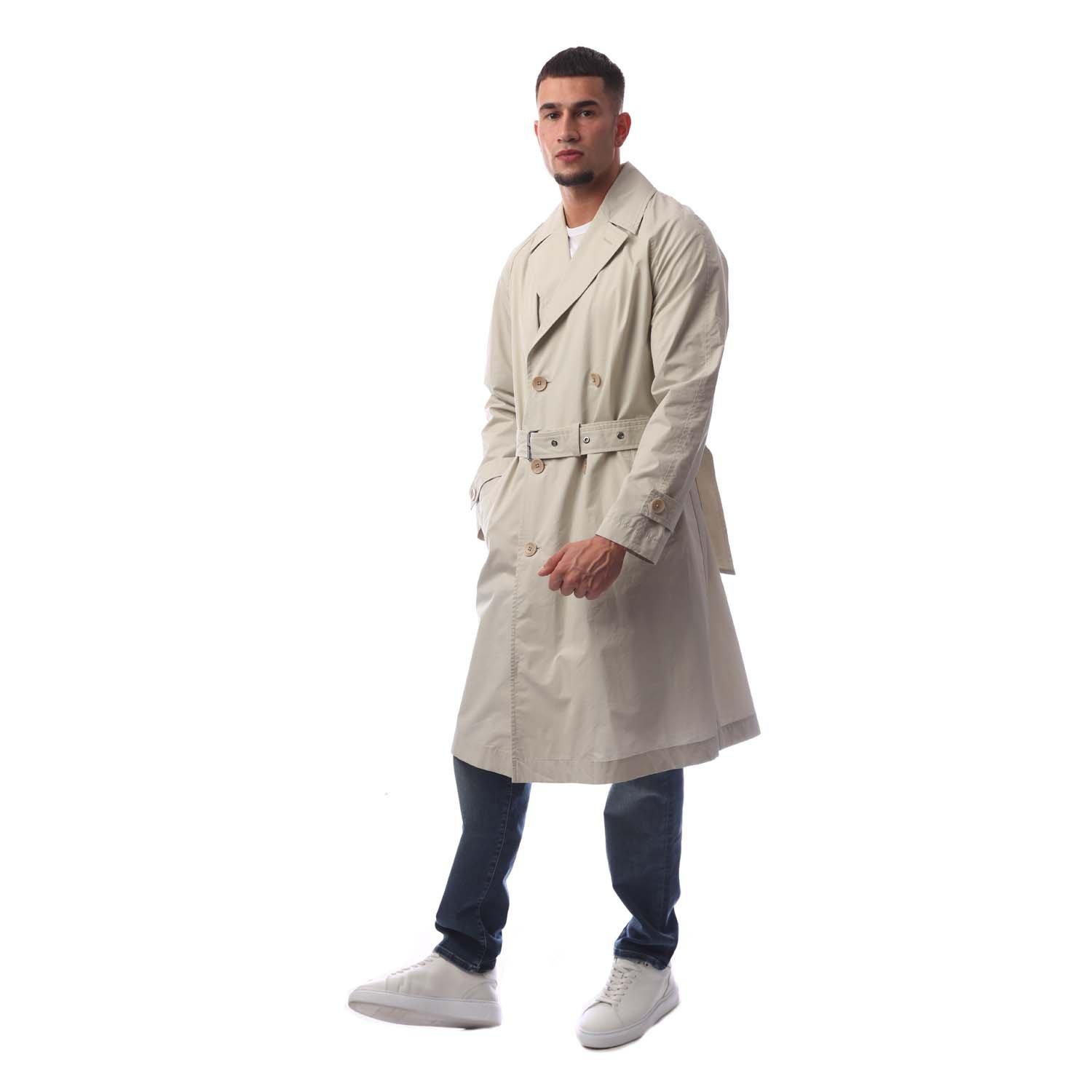 Light Beige - Boss - Men's C Cam Belt Trench Coat - 1