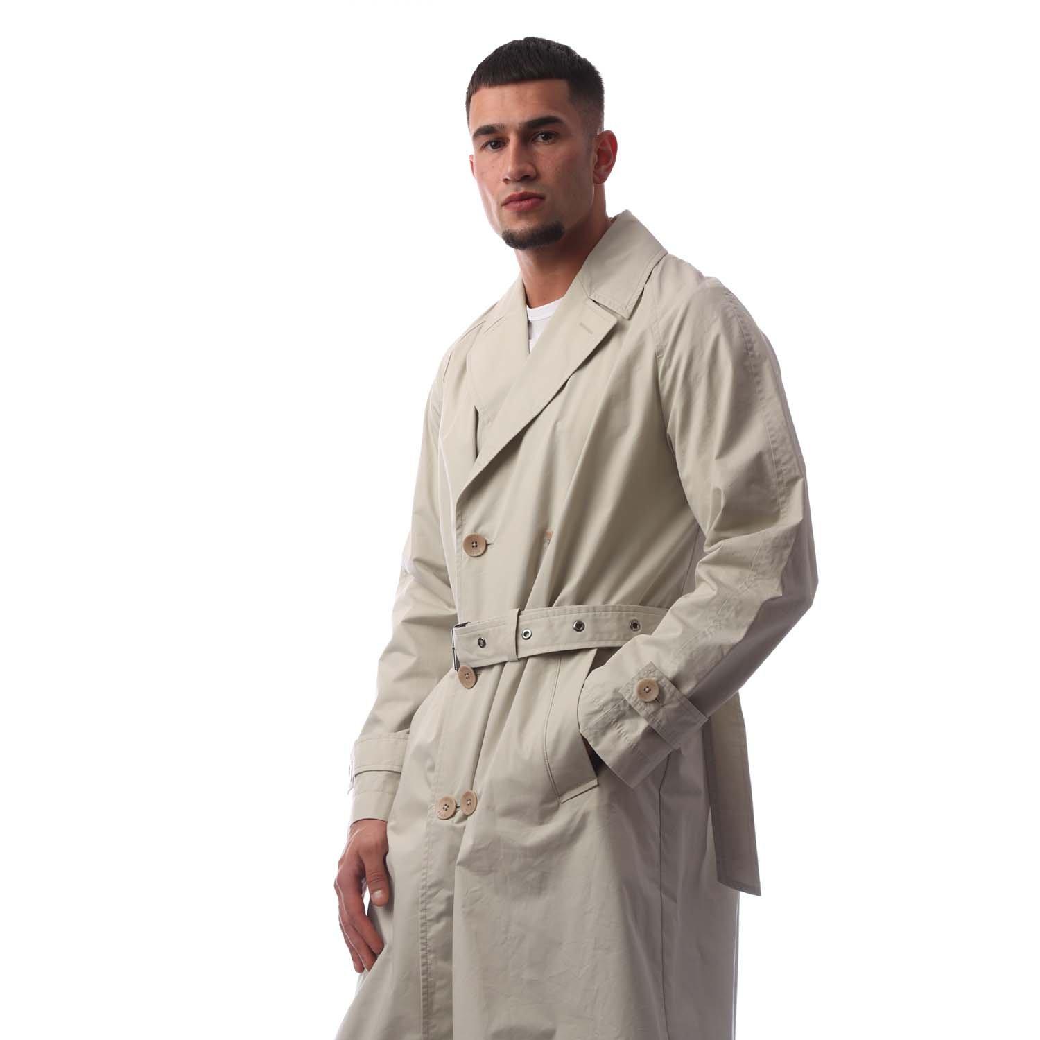 Light Beige - Boss - Men's C Cam Belt Trench Coat - 3