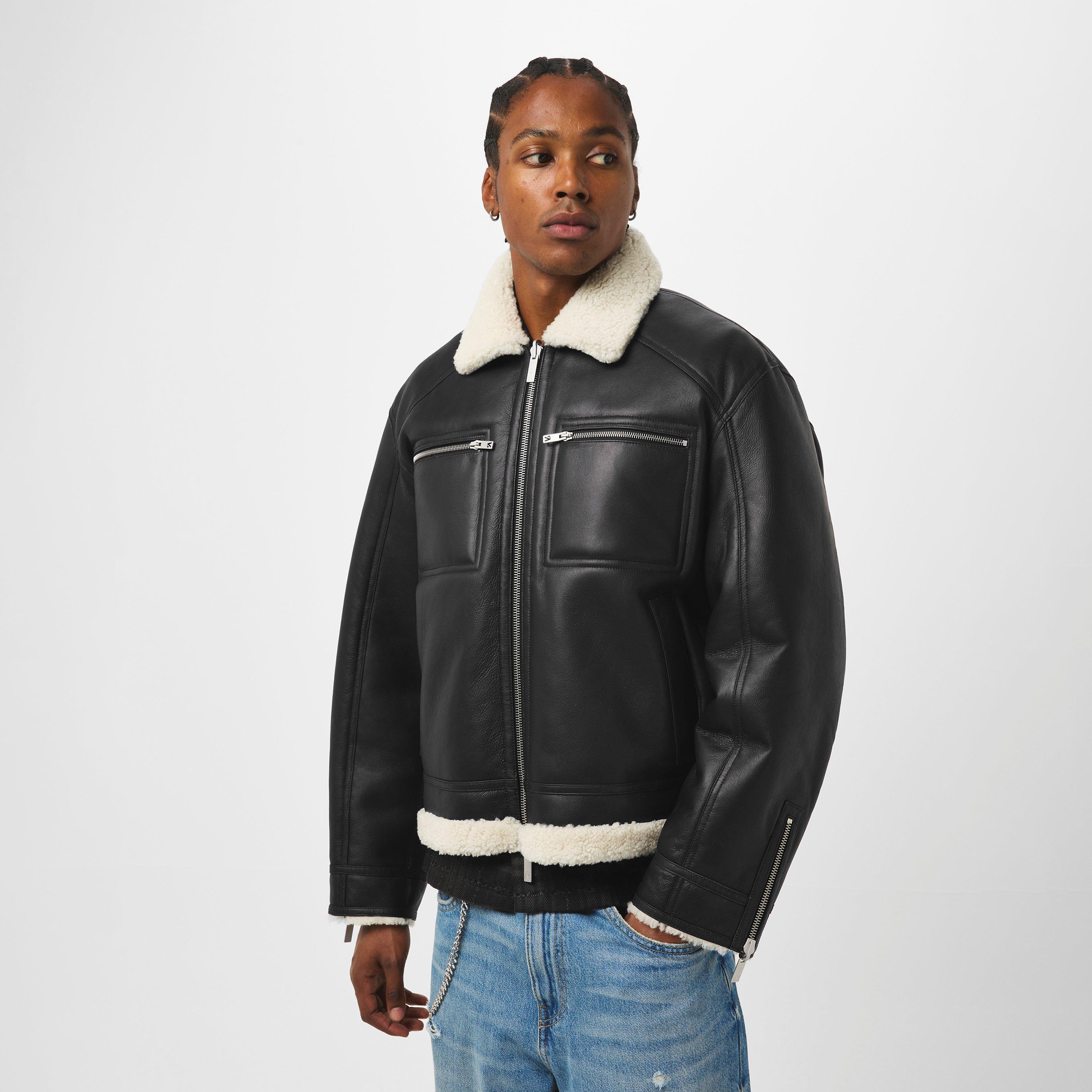 Black - Represent - Men's Shearling Tailored Shearling Jacket - 3