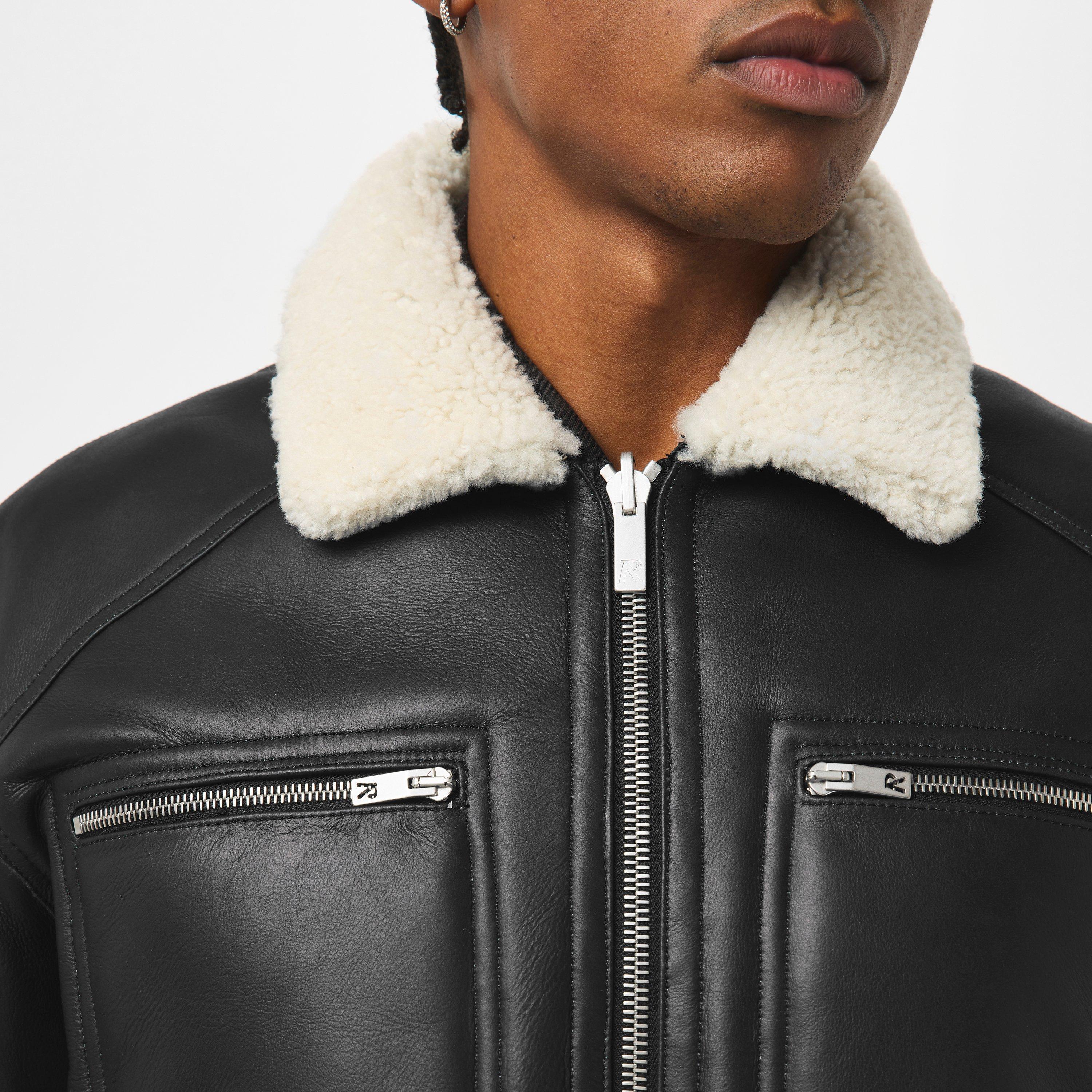 Black - Represent - Men's Shearling Tailored Shearling Jacket - 5