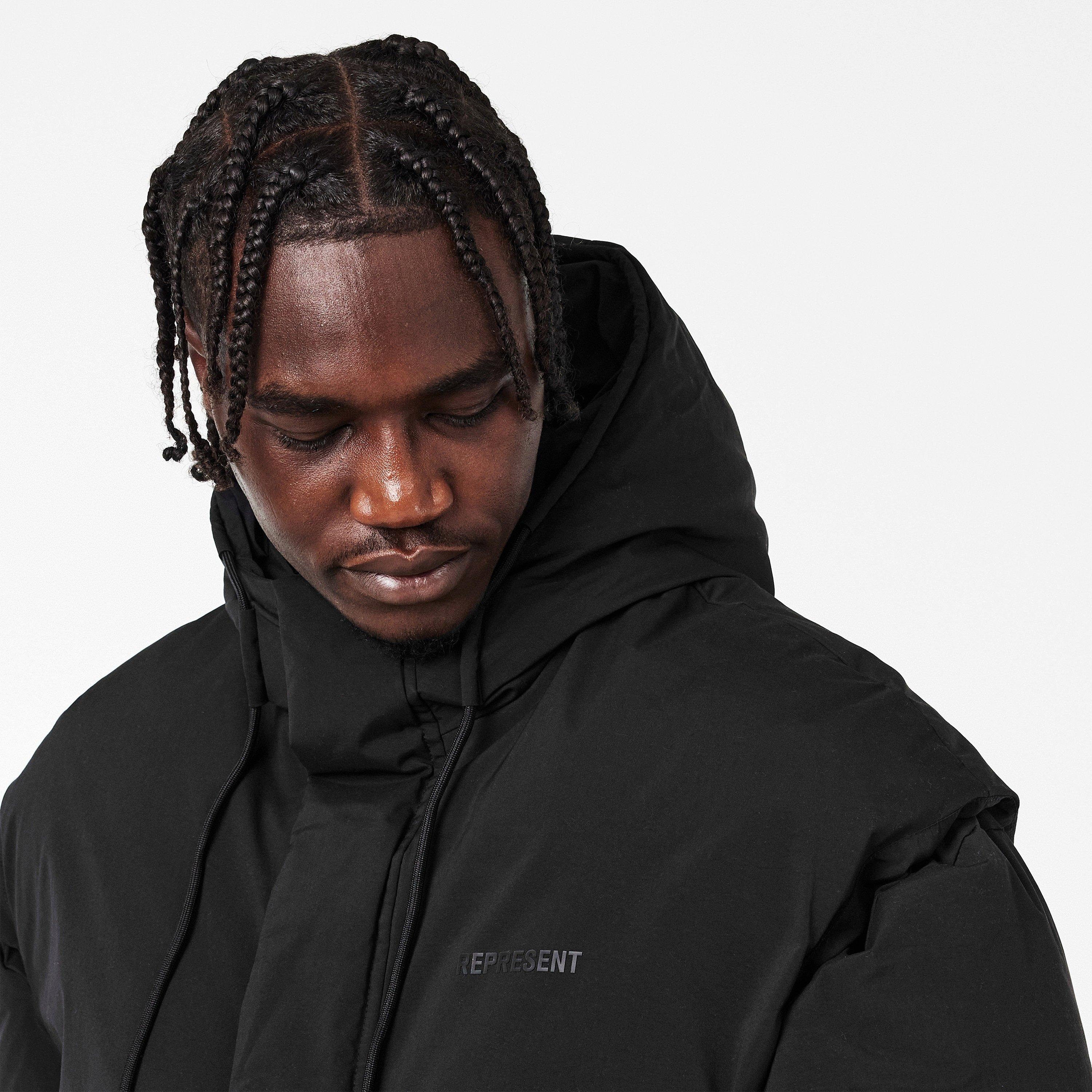 Jet Black - Represent - Men's Medium Puffer Jacket - 5