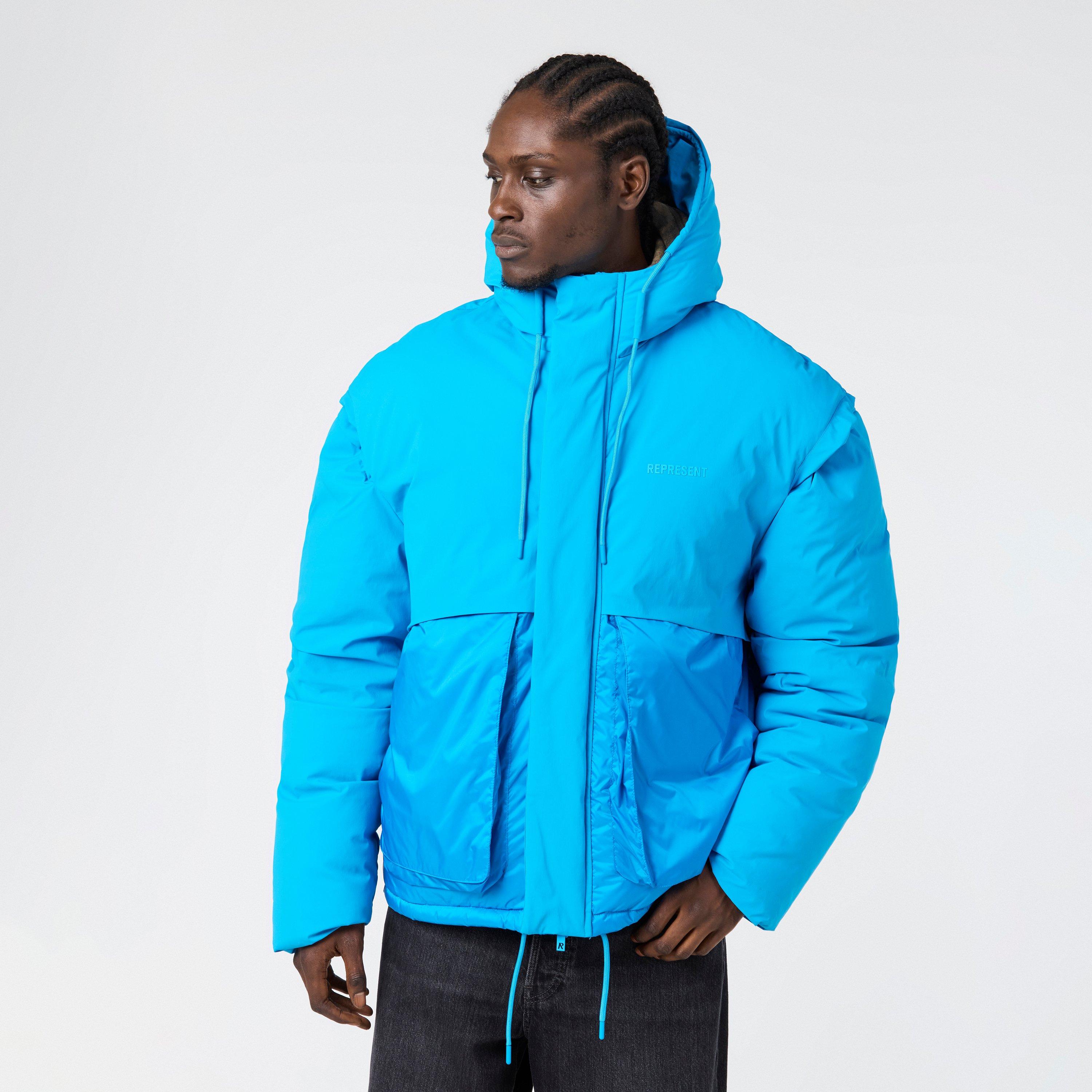 Electric Blue - Represent - Men's Medium Puffer Jacket - 3