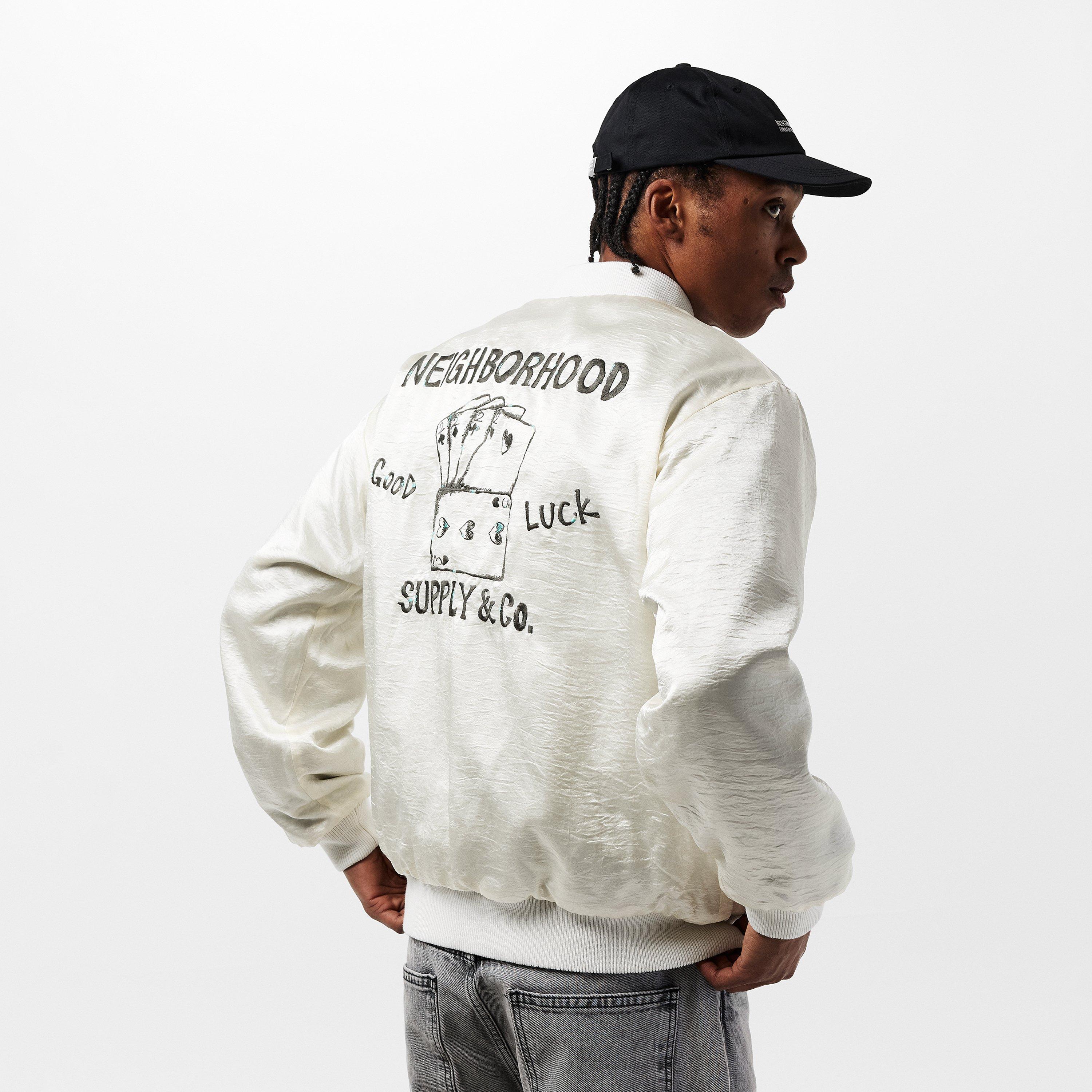 Black - Neighborhood - Men's Reversible Souvenir Bomber Jacket - 6