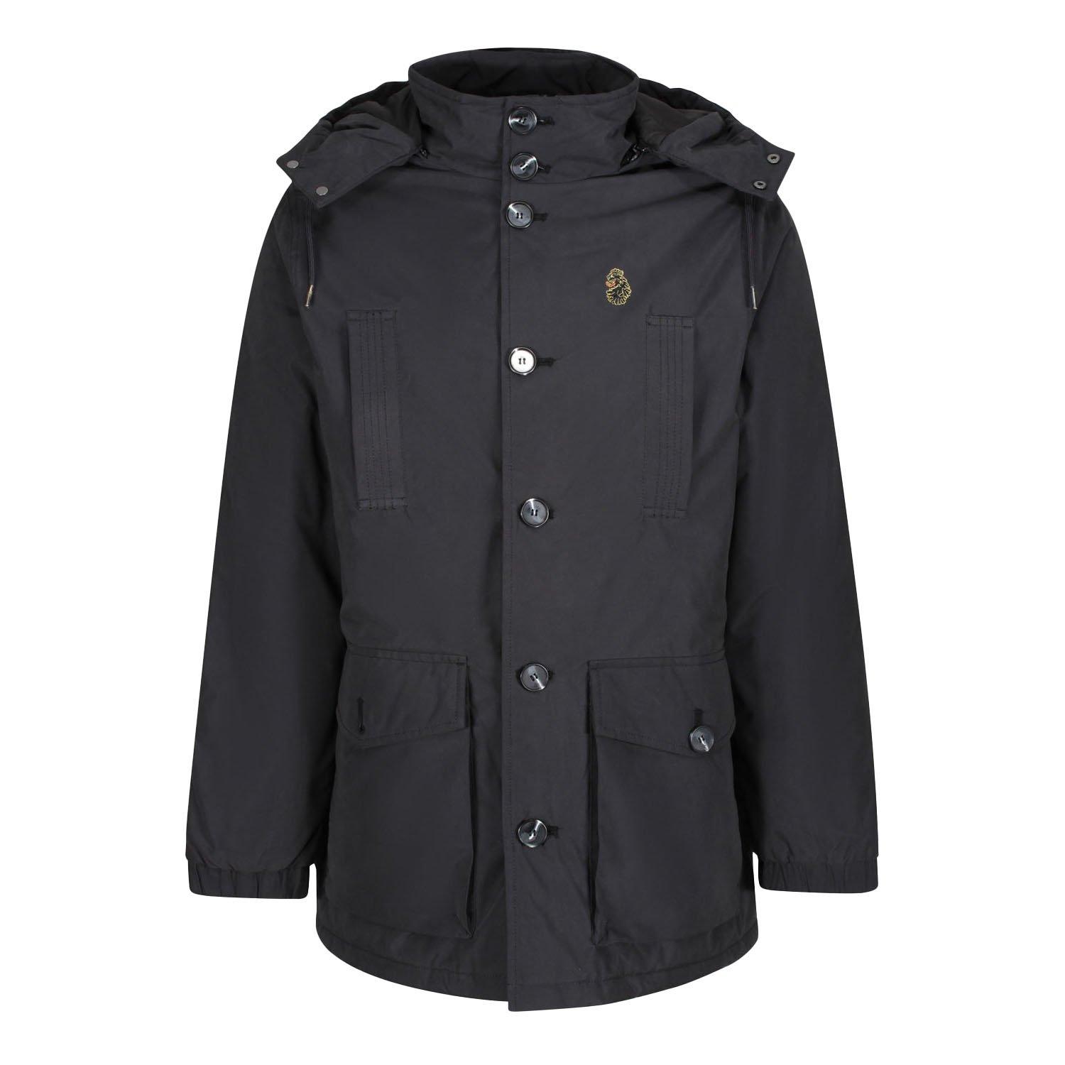Luke Men's Black 'S Hooded Waterproof Parka - Small