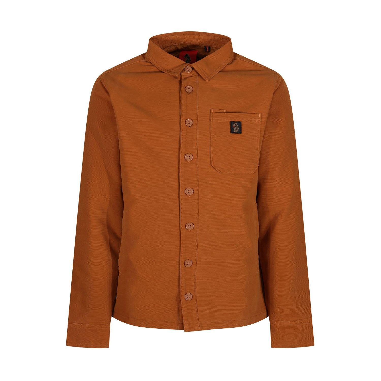 Luke Men's Bala Button Closure Overshirt - Tobacco - X Small