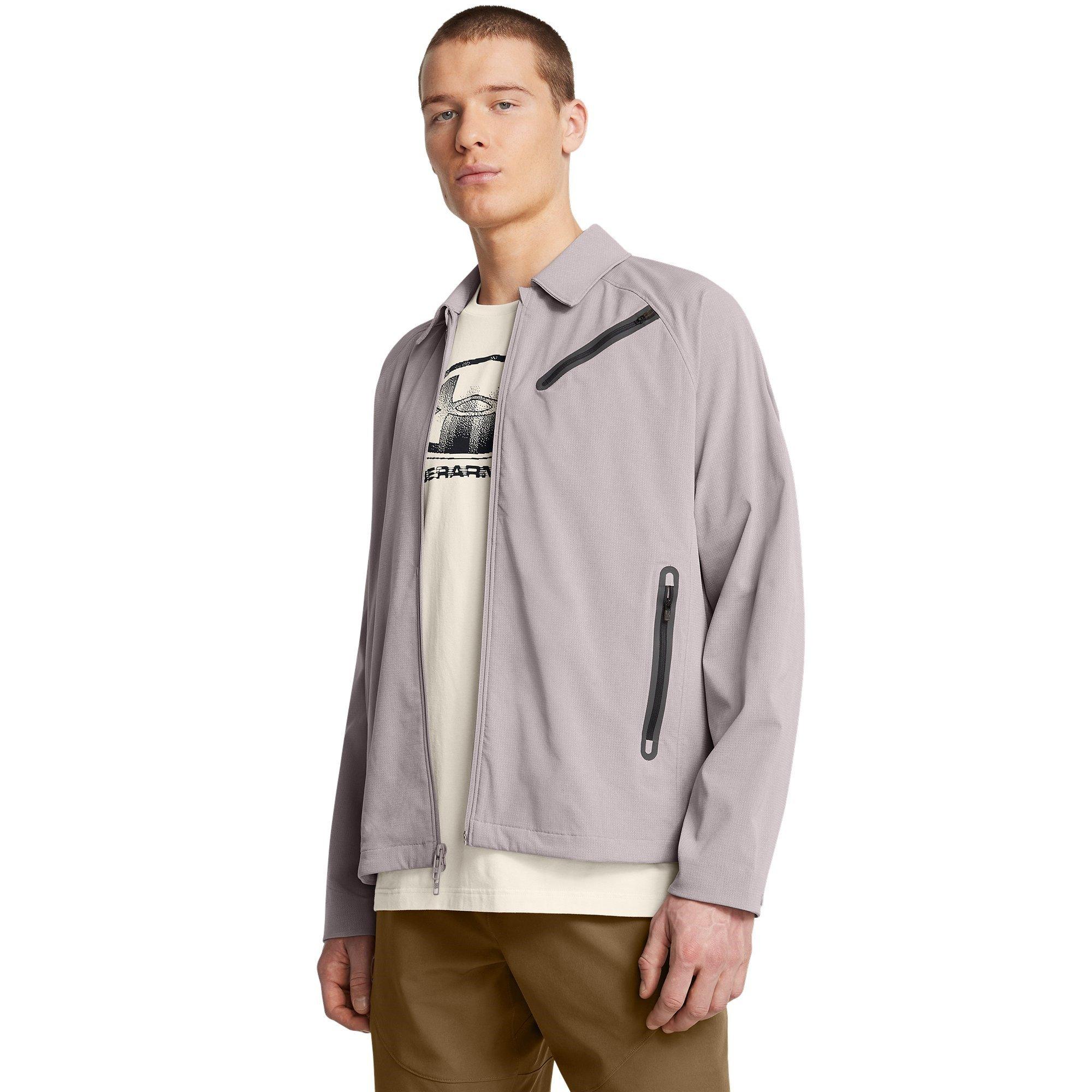 Grey - Under Armour - Vented Midweight Bomber Jacket - 3