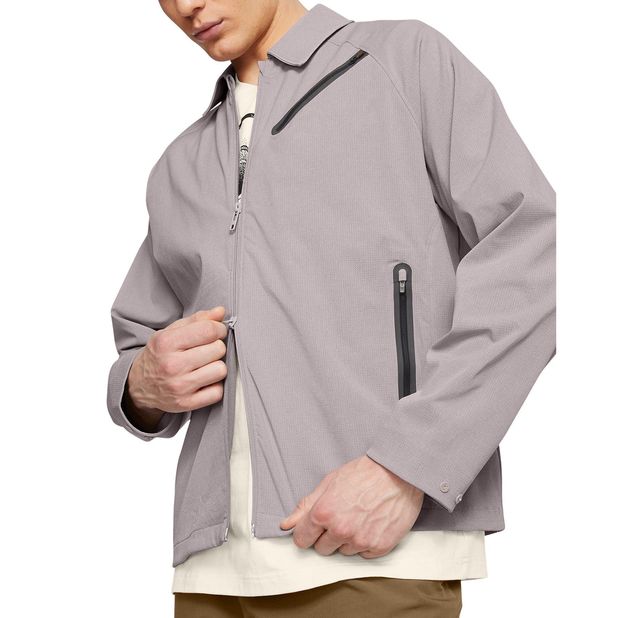 Grey - Under Armour - Vented Midweight Bomber Jacket - 5