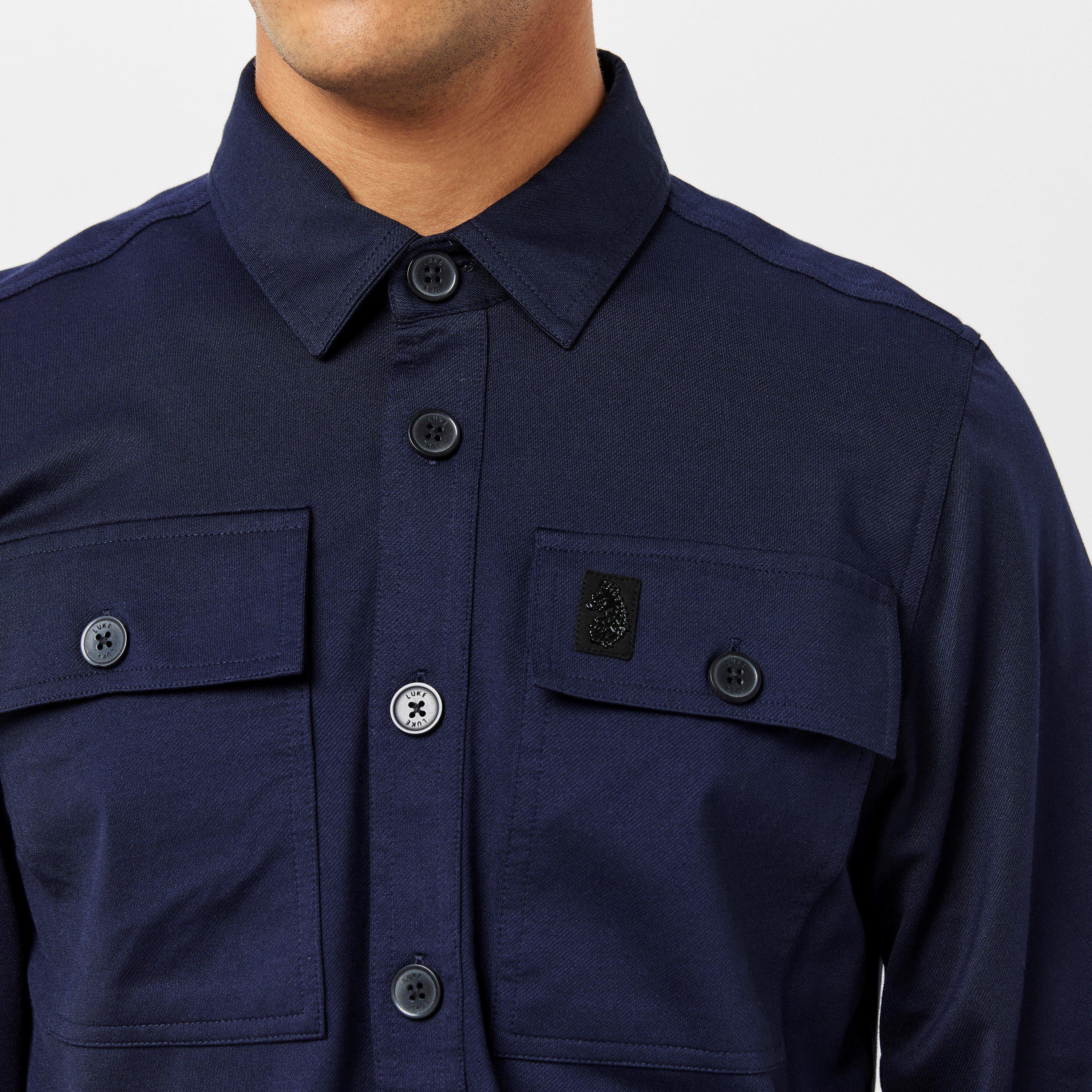 Mørkeblå - Luke - Bar Fly Lightweight Overshirts - 5