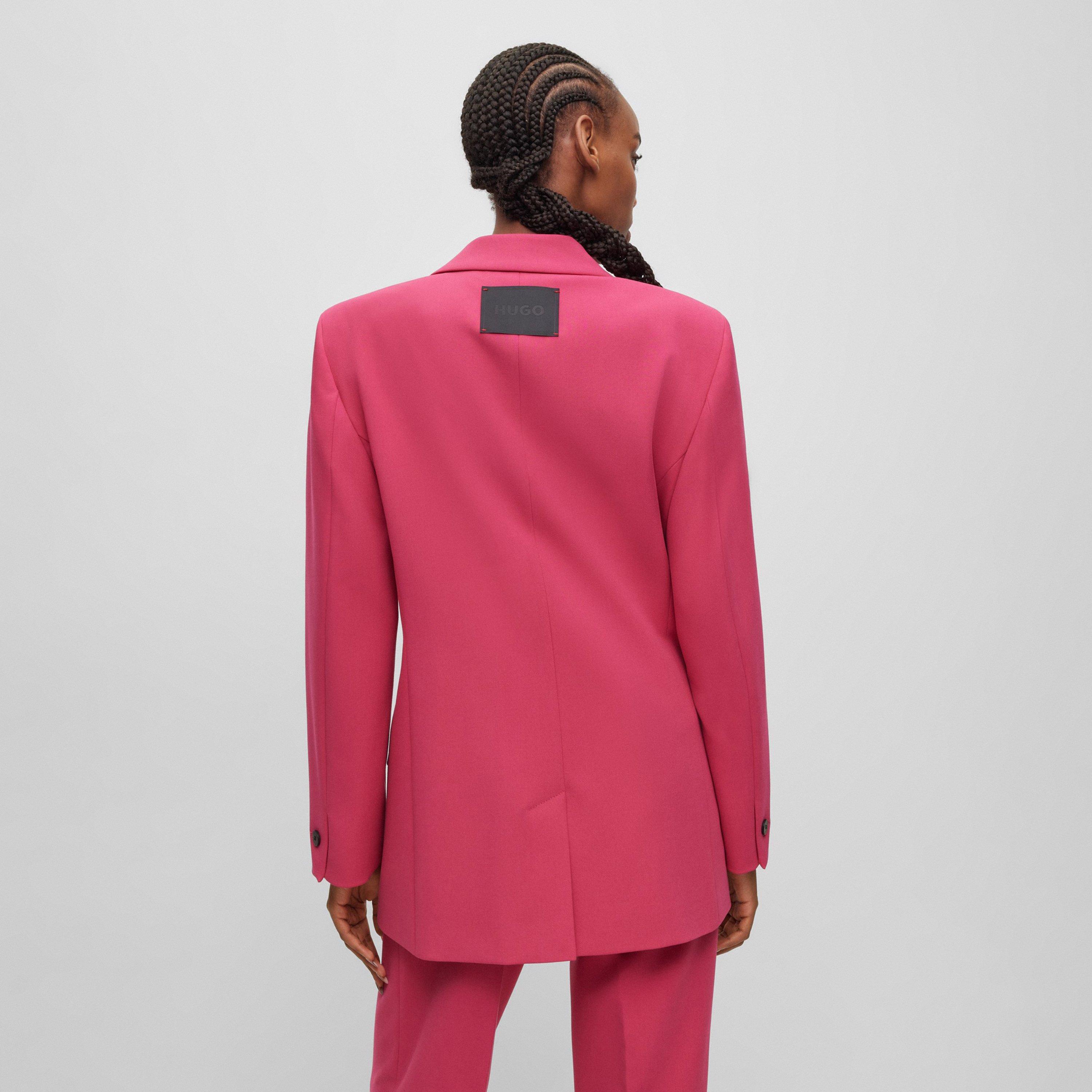 Medium Pink - Hugo - Women's Amalisa Long Sleeve Zip Blazer - 3