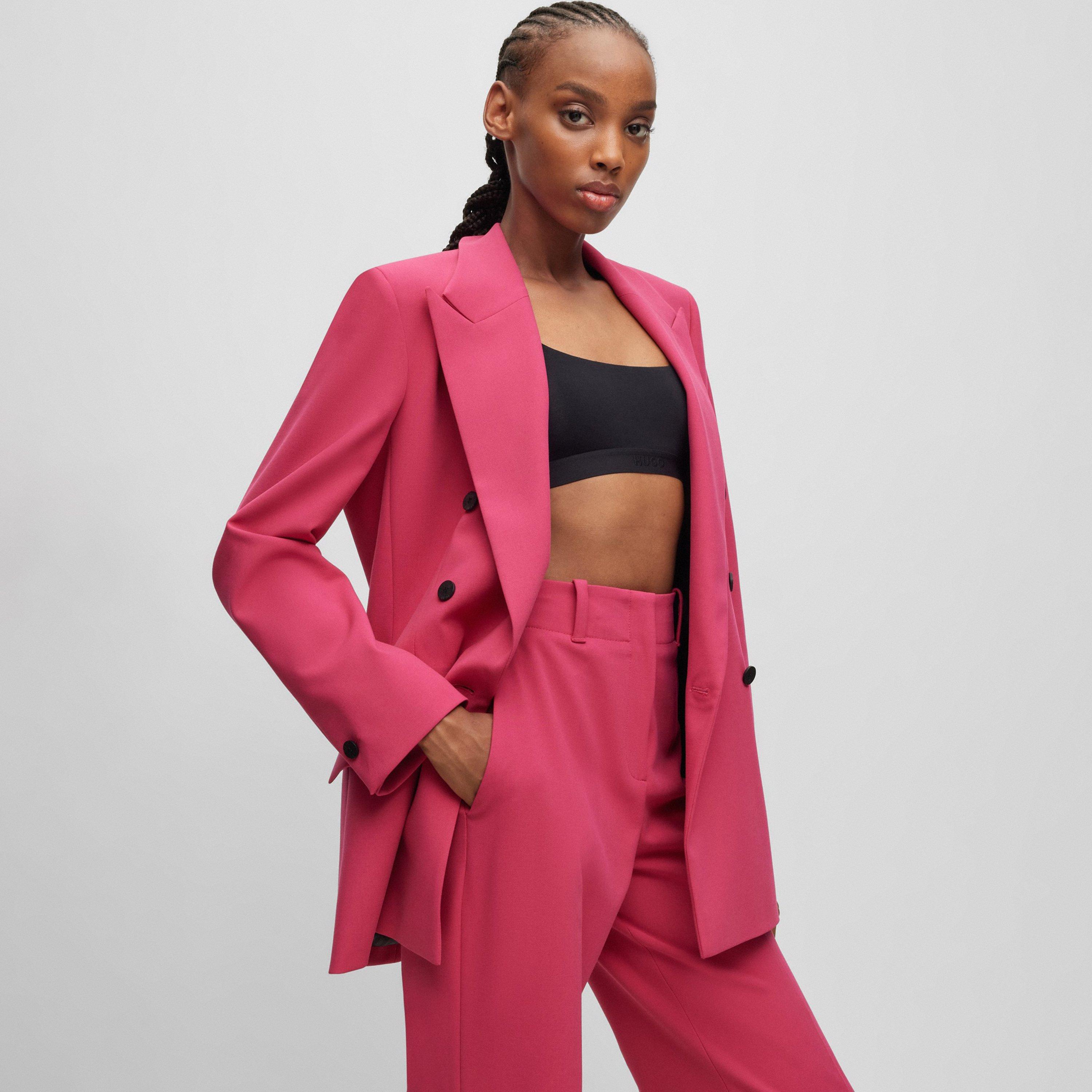 Medium Pink - Hugo - Women's Amalisa Long Sleeve Zip Blazer - 4