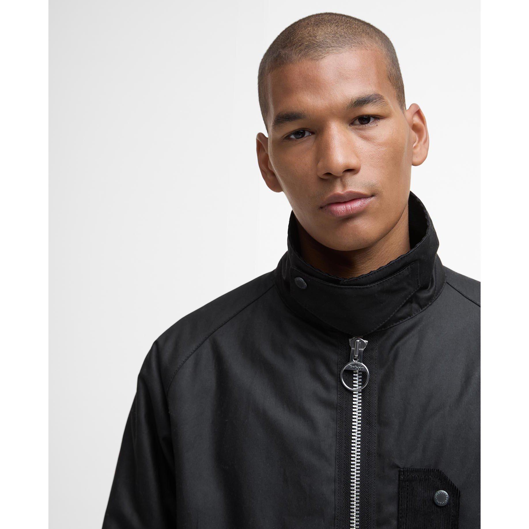 Black - Barbour - Men's Tract Wax Jacket - 4