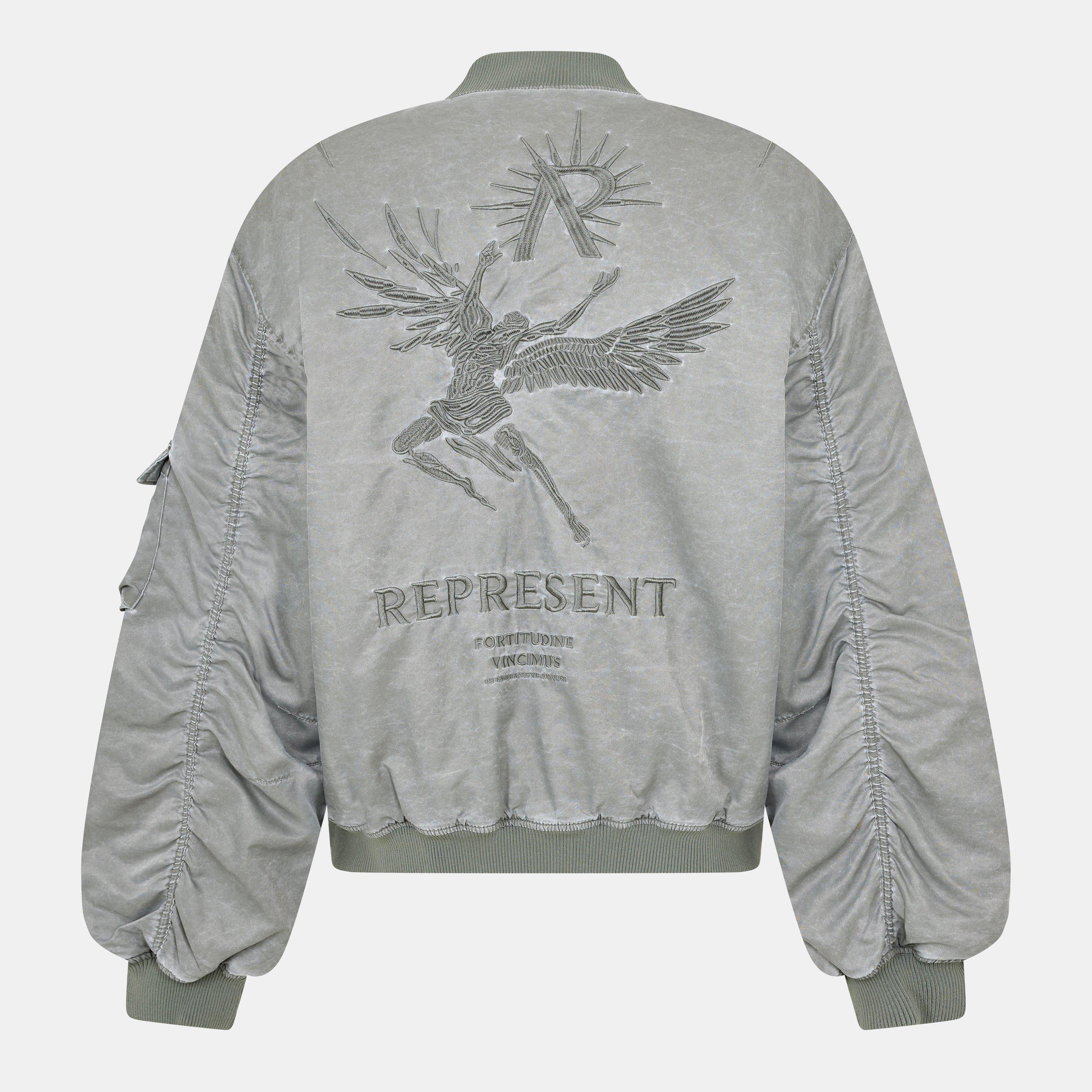 Khaki - Represent - Men's Water-Resistant Tailored Fit Bomber Jacket - 2