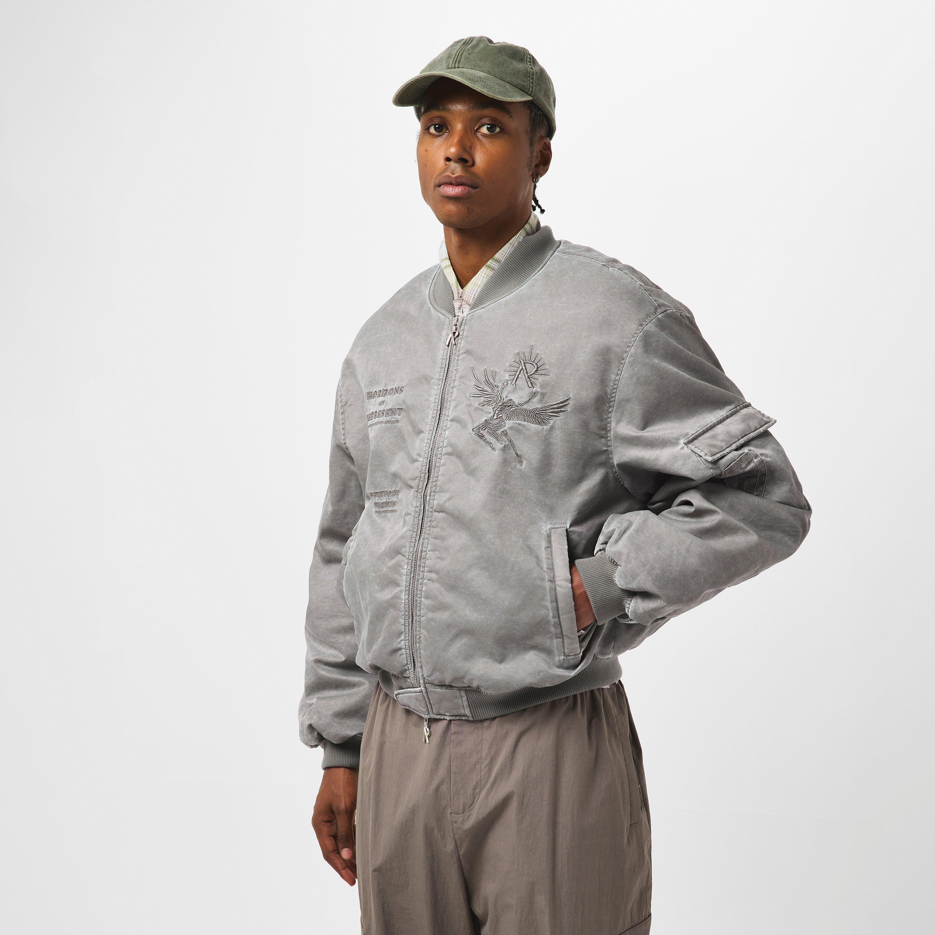 Khaki - Represent - Men's Water-Resistant Tailored Fit Bomber Jacket - 3