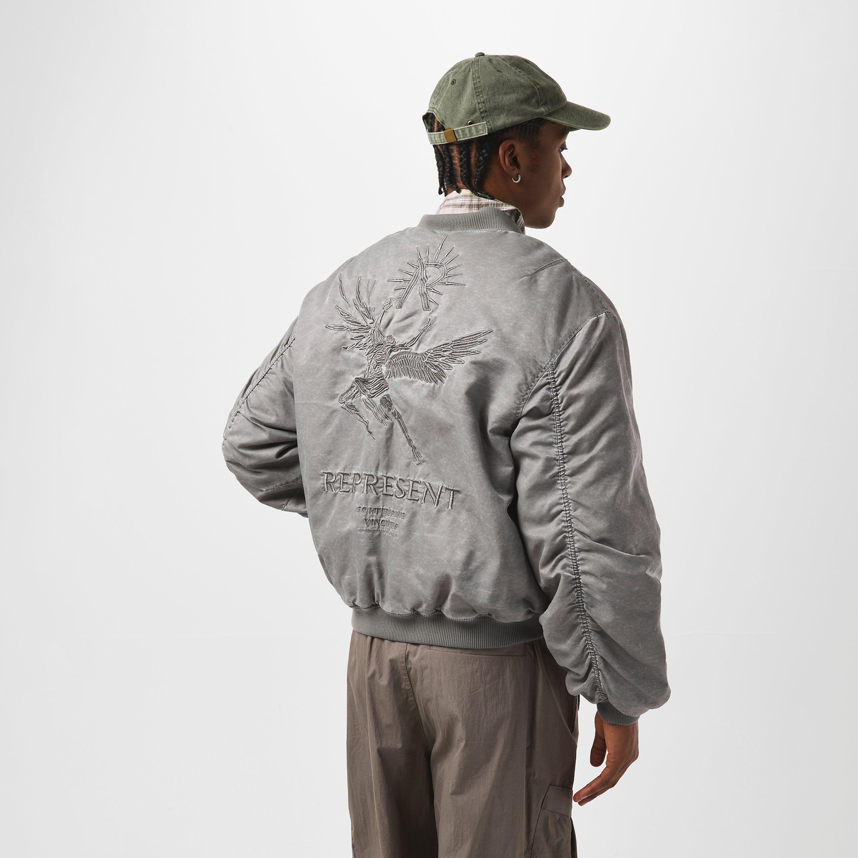 Khaki - Represent - Men's Water-Resistant Tailored Fit Bomber Jacket - 4