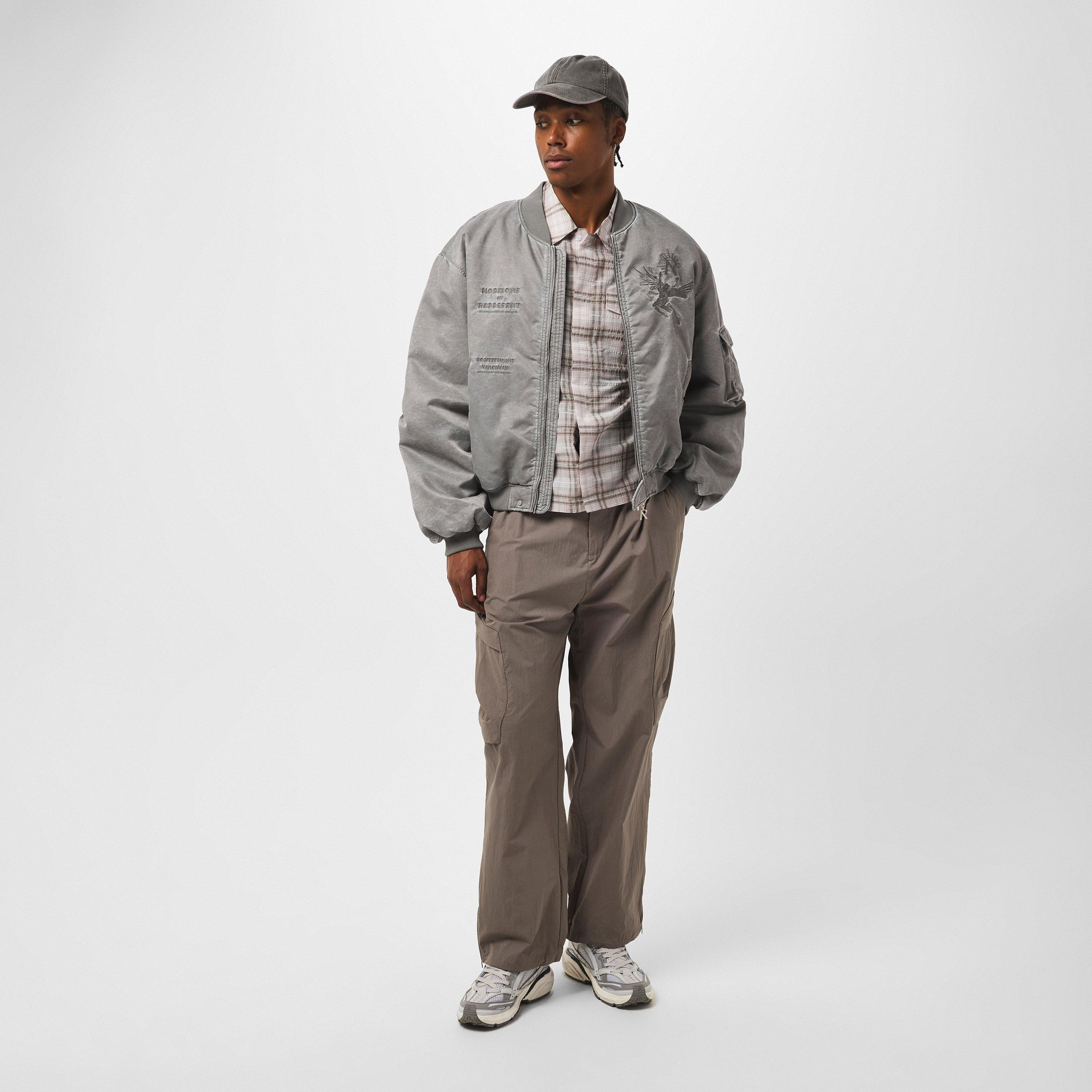 Khaki - Represent - Men's Water-Resistant Tailored Fit Bomber Jacket - 6