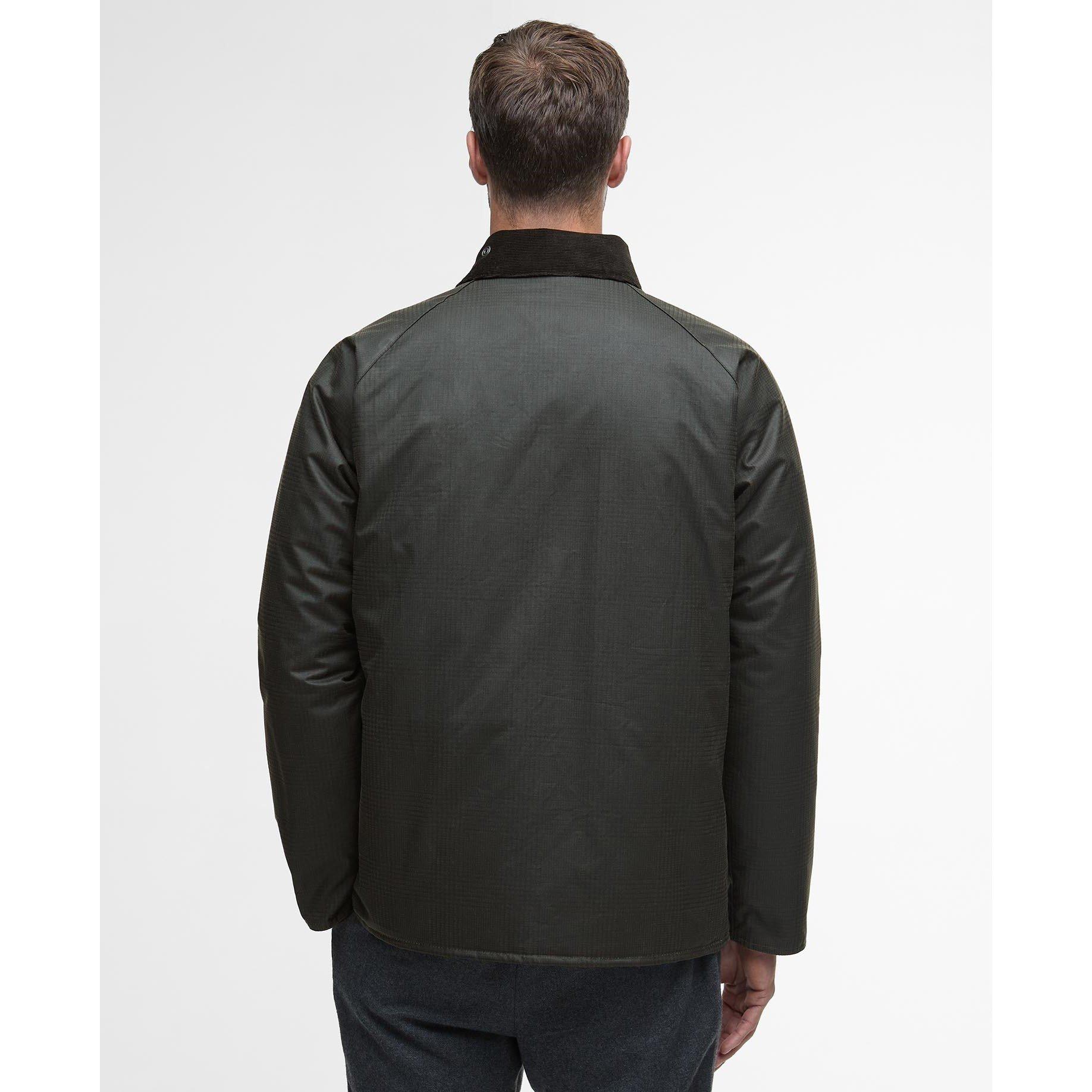 Olive Check - Barbour - Mens Modern Beaufort Waxed Jacket - 3