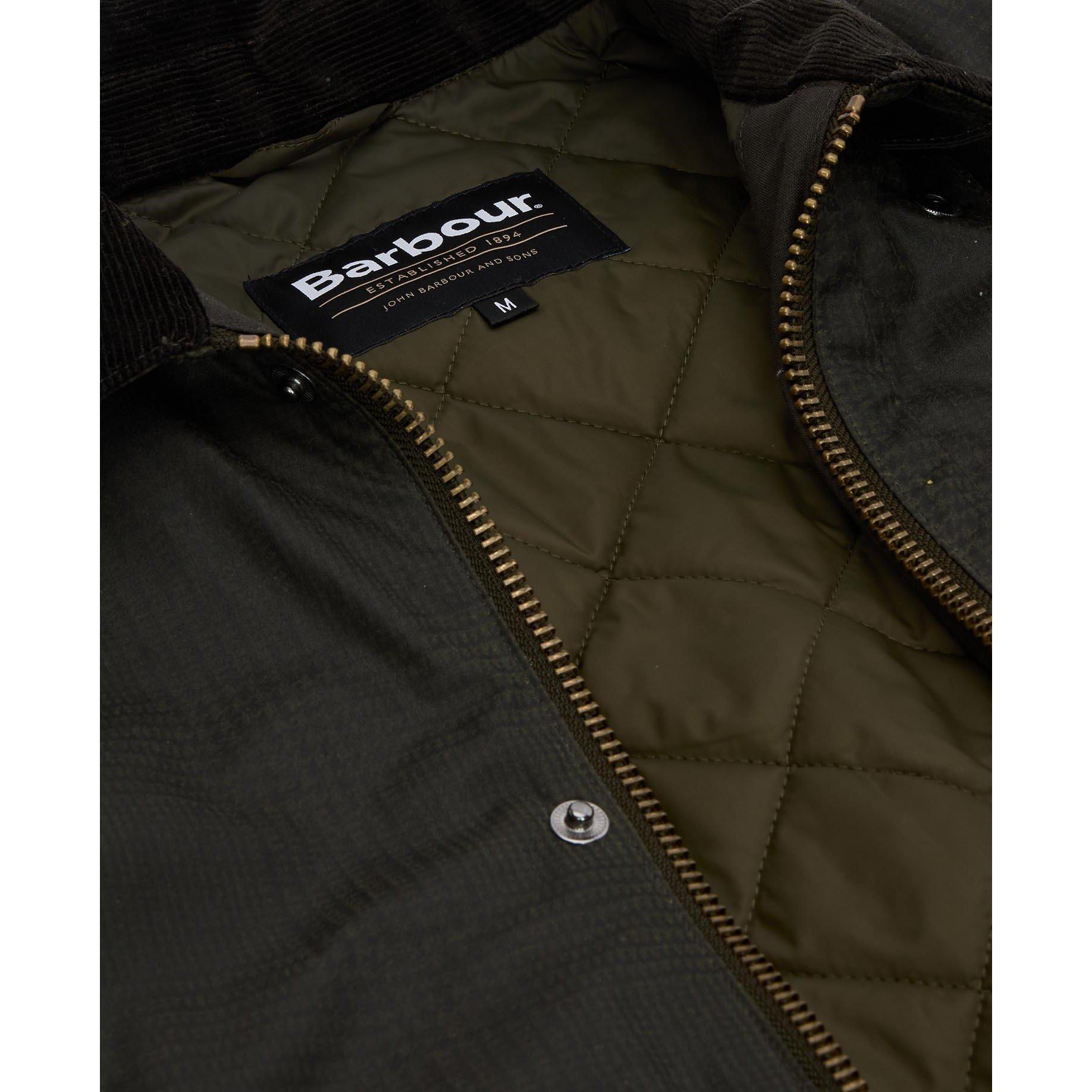 Olive Check - Barbour - Mens Modern Beaufort Waxed Jacket - 7