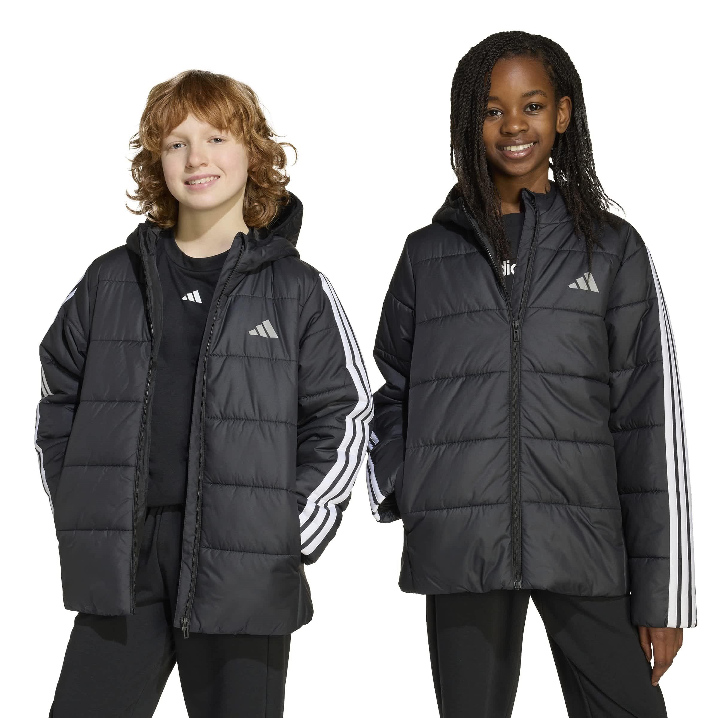 Schwarz/Weiß - adidas - Essentials 3S Jacket Juniors - 2