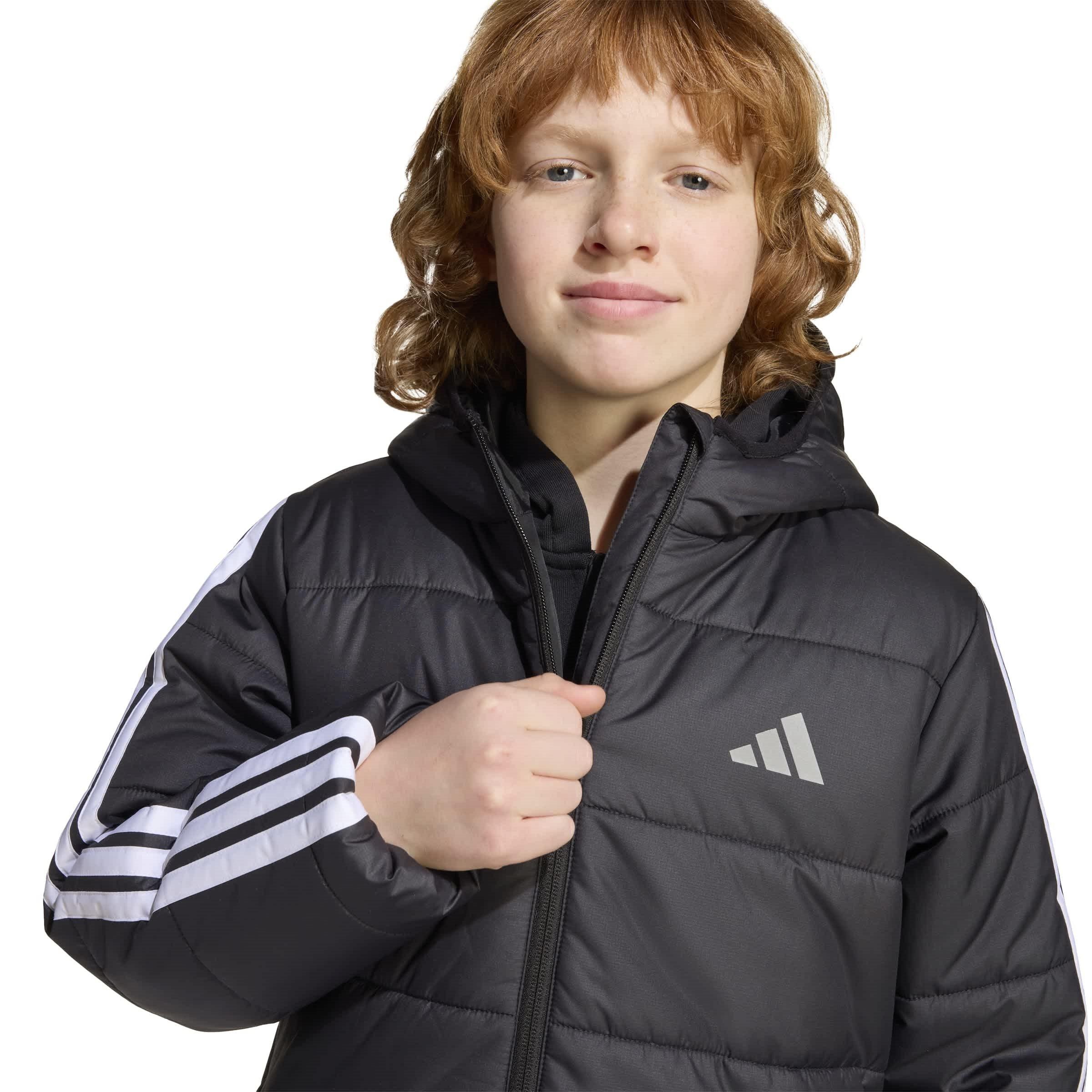Schwarz/Weiß - adidas - Essentials 3S Jacket Juniors - 6