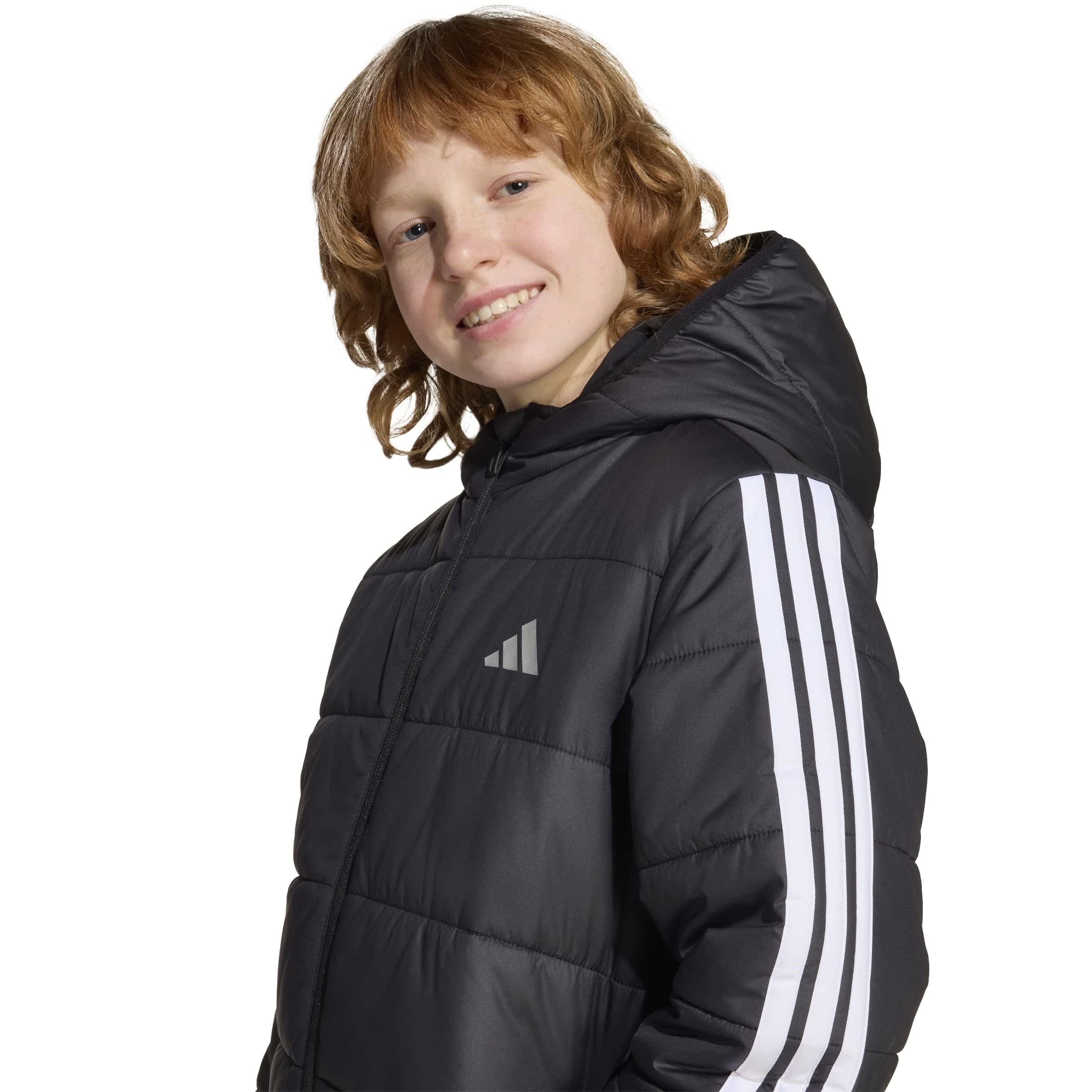 Schwarz/Weiß - adidas - Essentials 3S Jacket Juniors - 8