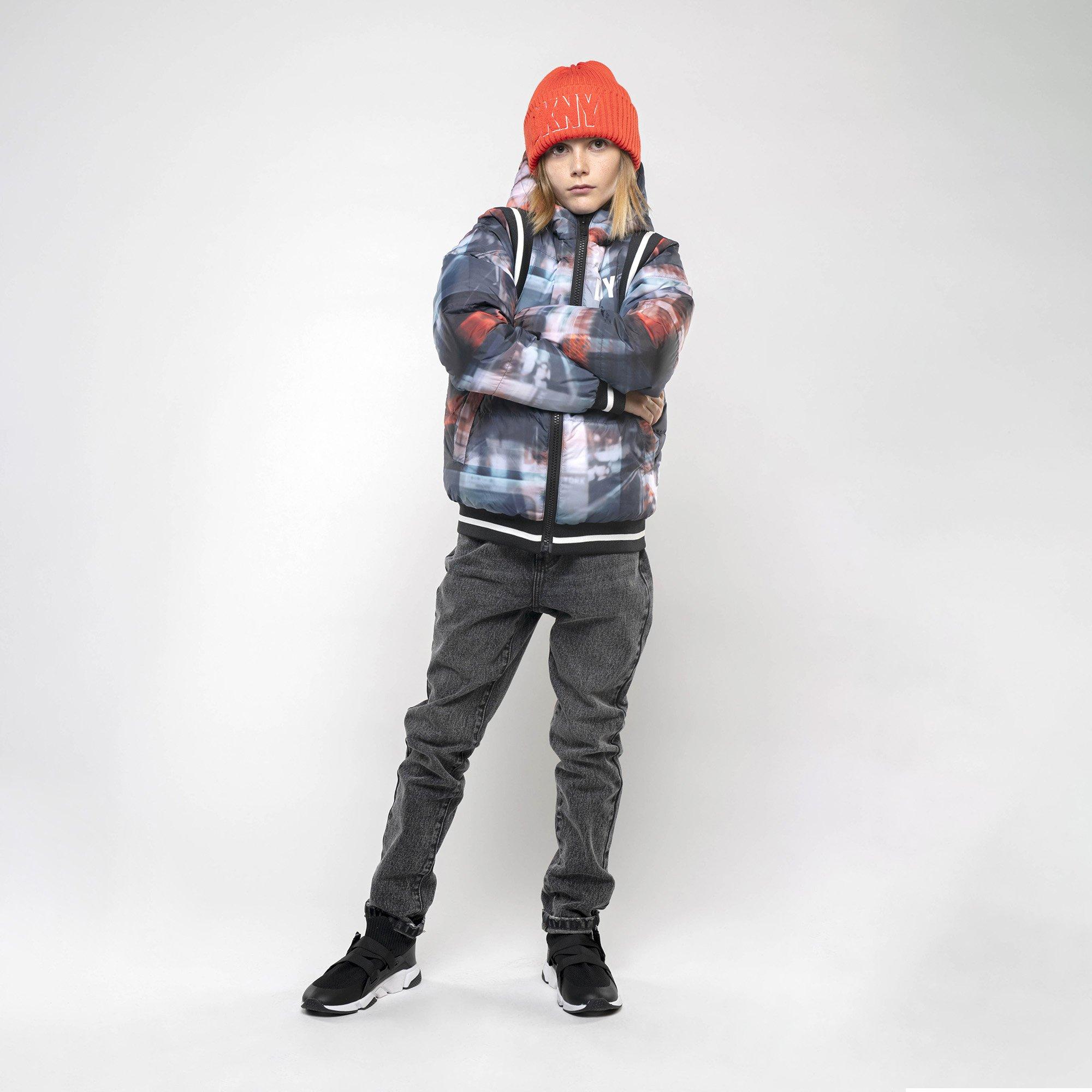 Multi Z40 - DKNY - Kids'  Reversible Short Puffer Jacket - 2