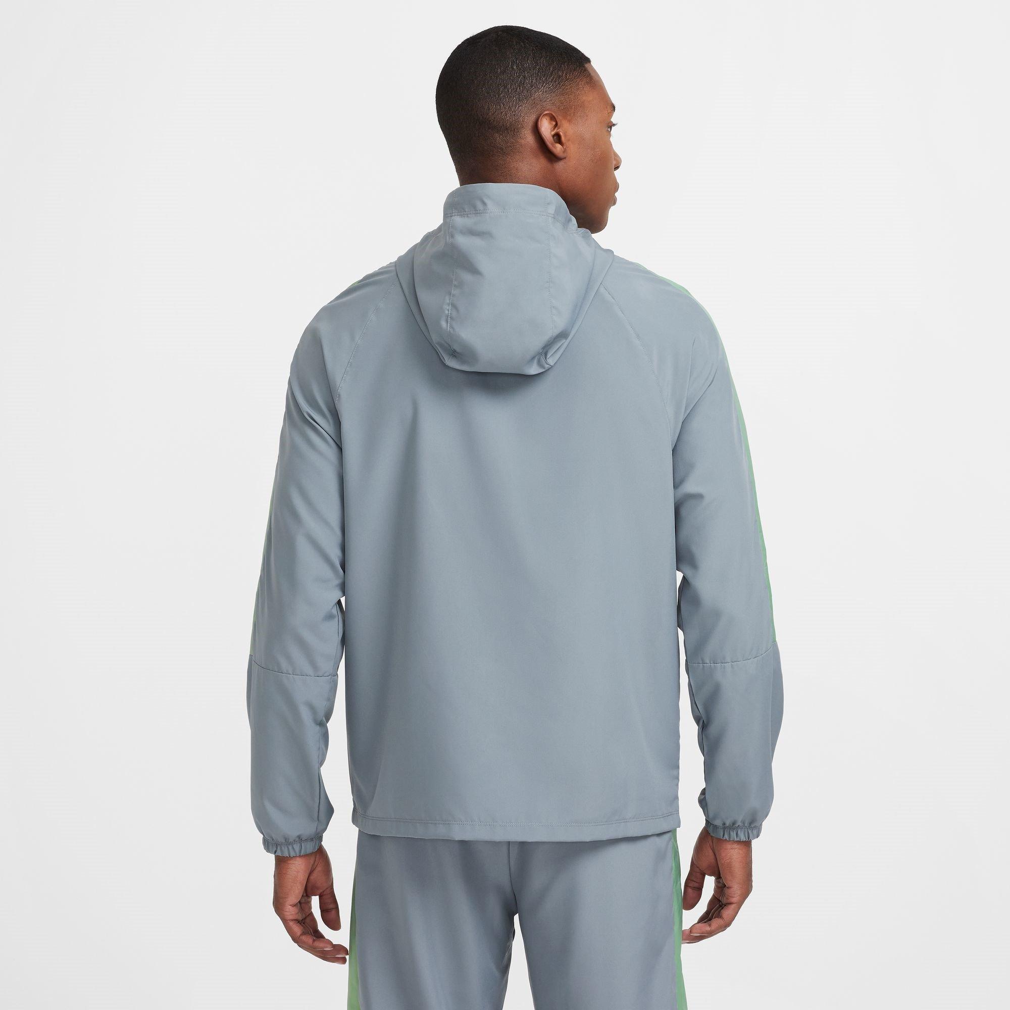 Cool Grey/Volt - Nike - Men's Rain Anorak Jacket - 2