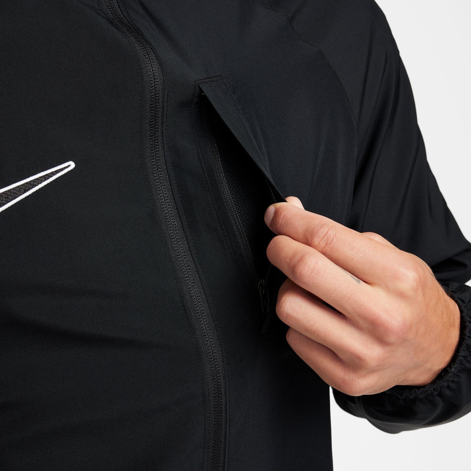 Sort/Hvid - Nike - Men's Rain Anorak Jacket - 4